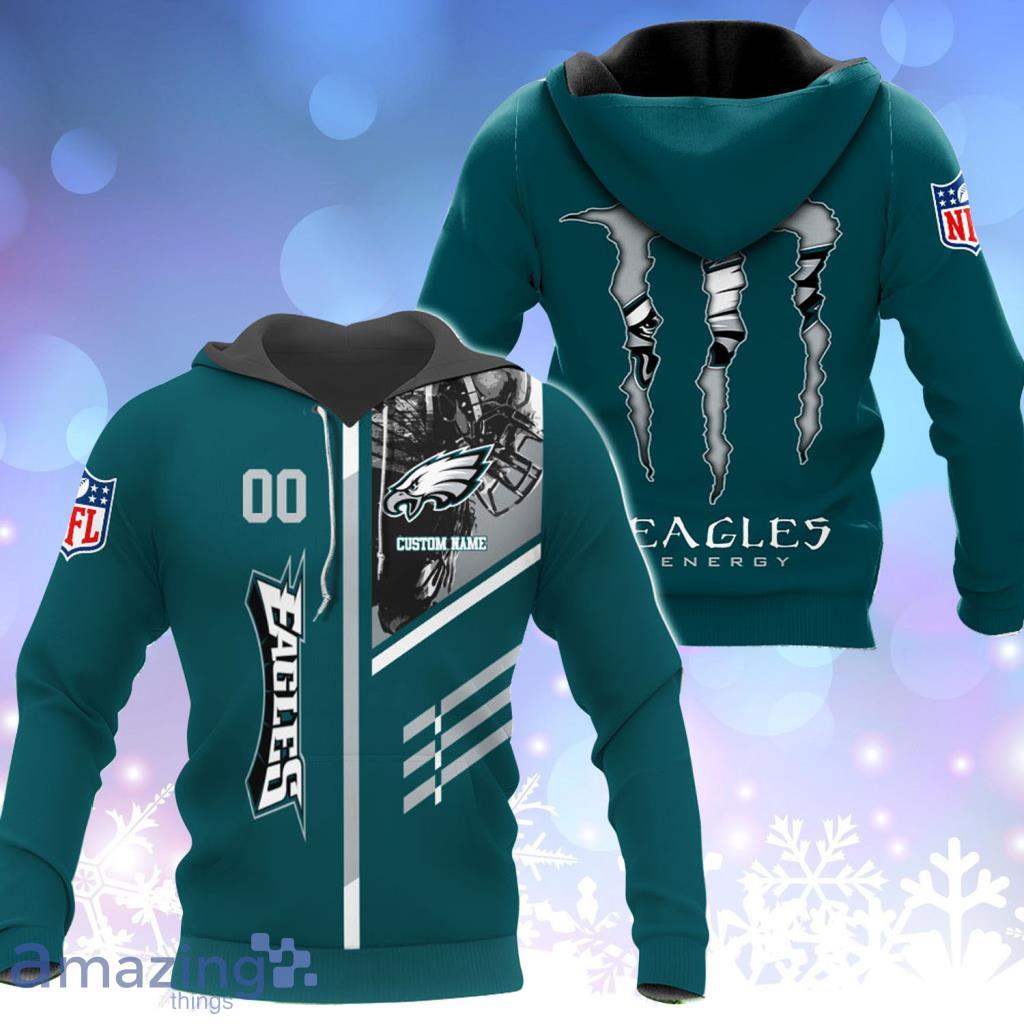 Philadelphia Eagles NFL Teams Custom Name Monsters Hoodie 3D For Fans - Philadelphia Eagles NFL Teams Custom Name Monsters Hoodie 3D For Fans