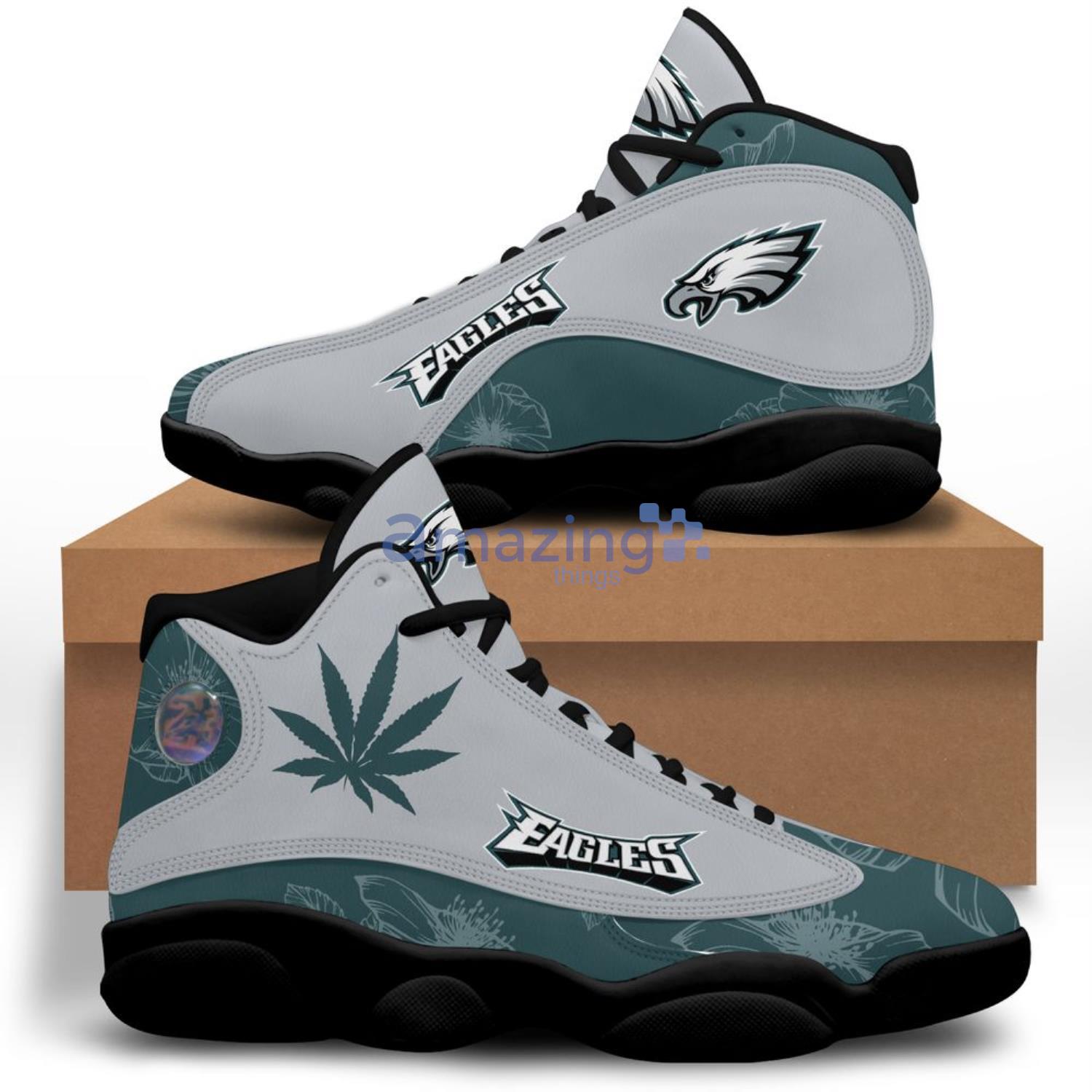 Philadelphia Eagles Weed Air Jordan 13 Shoes Product Photo 1