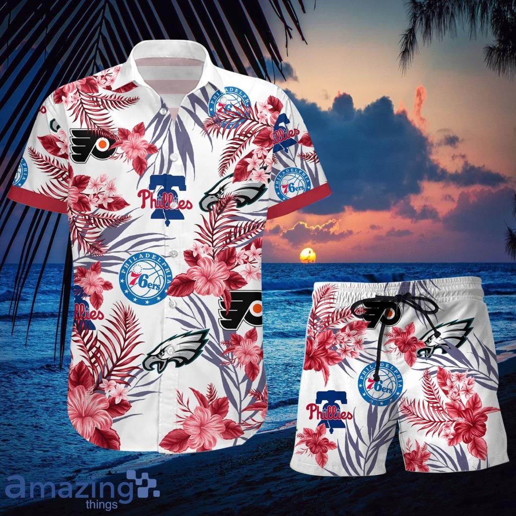 76ers Phillies Philadelphia Eagles Hawaiian Shirt Best Beach Gift