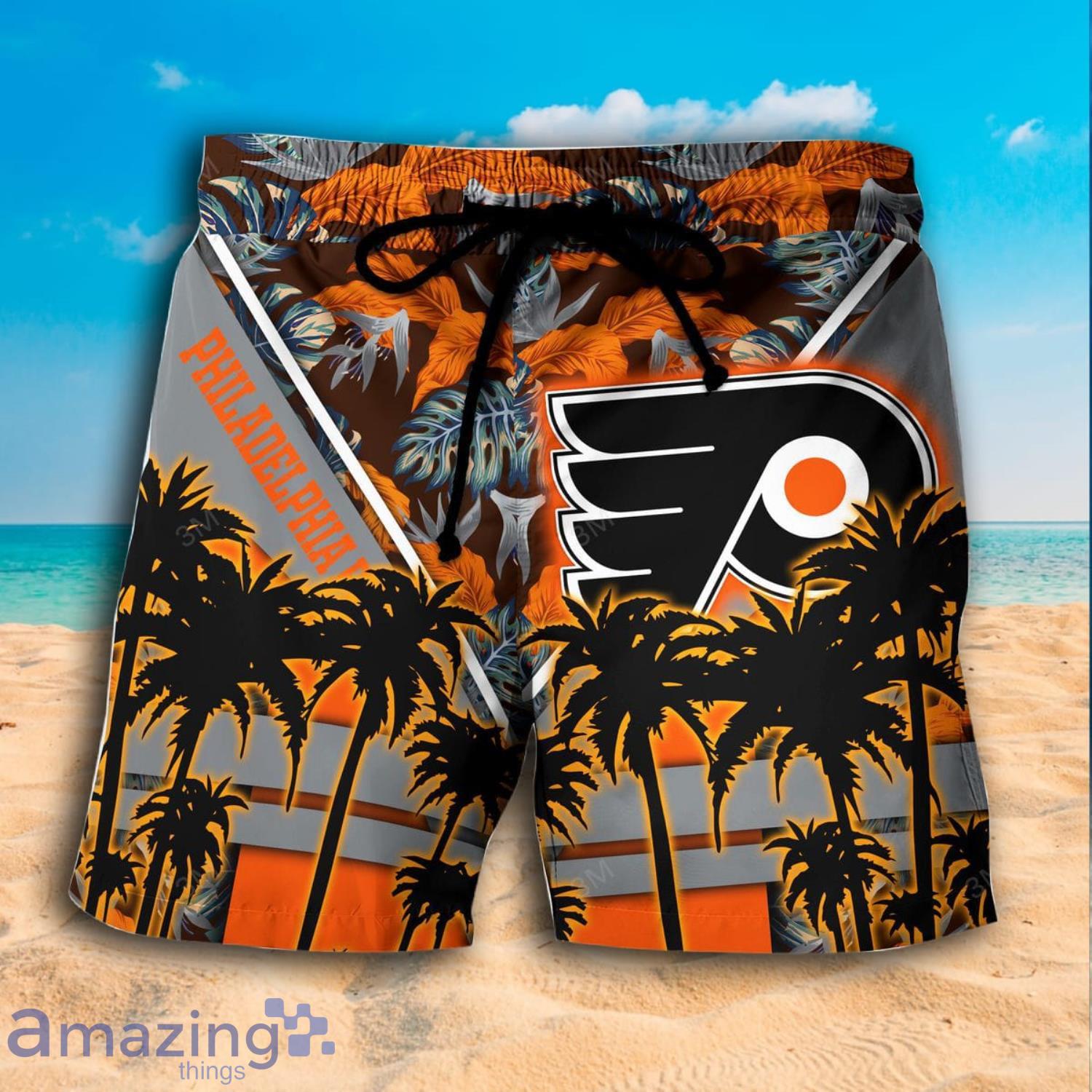 Philadelphia Flyers NHL Coconut Tree And Tropical Pattern Hawaiian