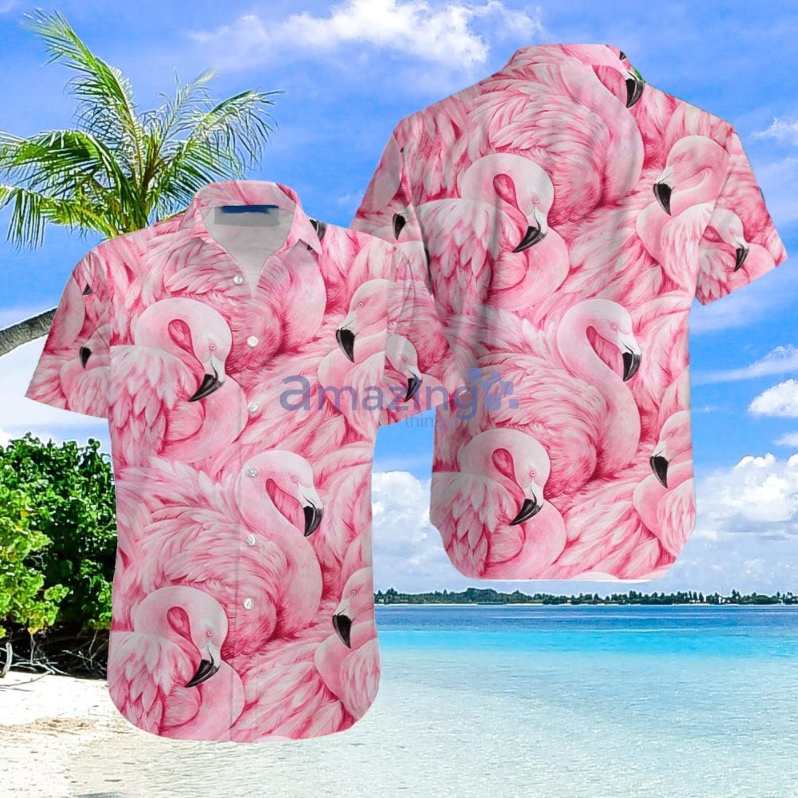 Pink Flamingo Aloha Hawaiian Shirt Men And Women Summer Gift