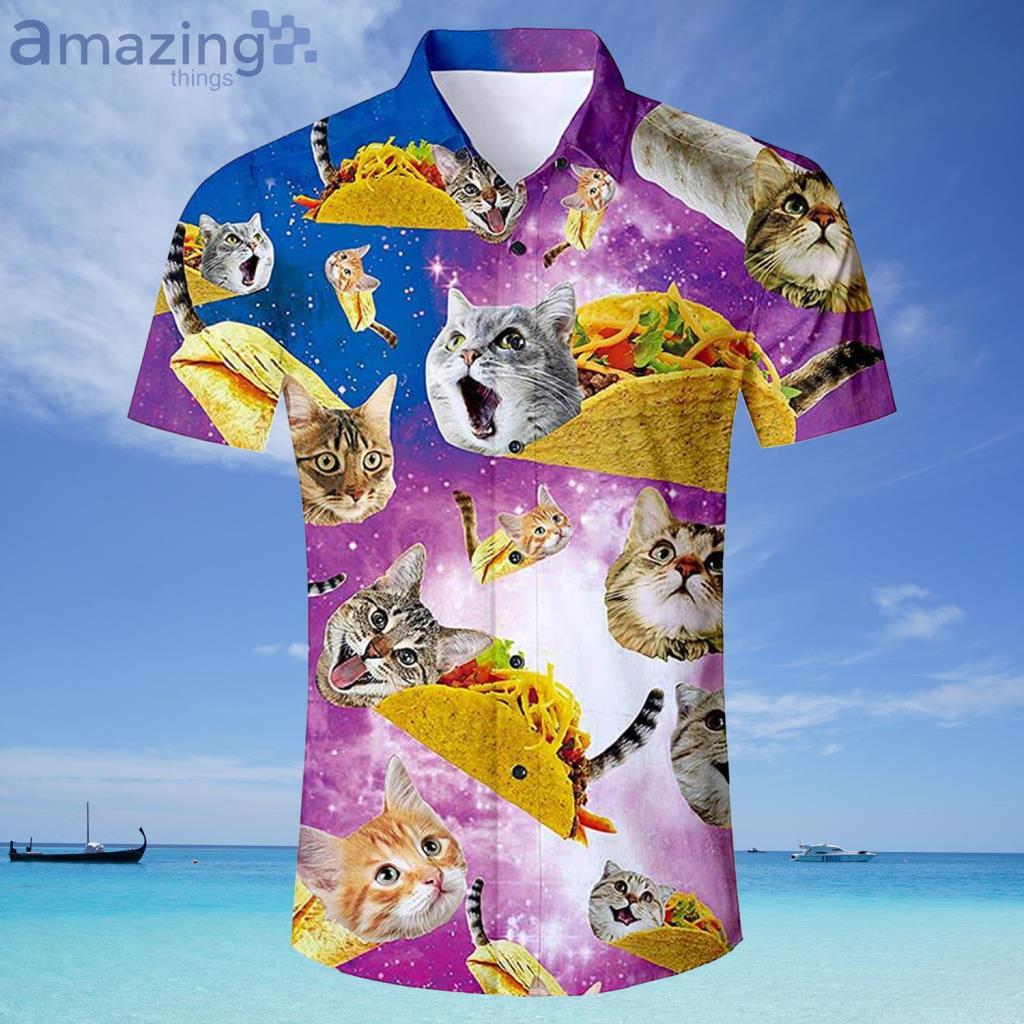 Cat taco hawaiian clearance shirt