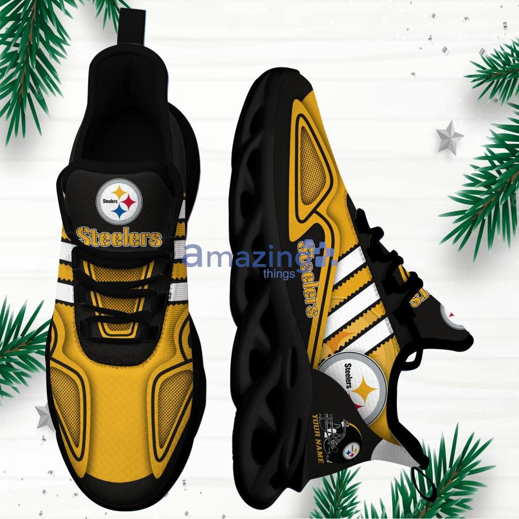 Pittsburgh Steelers NFL Custom Name Football Max Soul Shoes For Fans - Pittsburgh Steelers NFL Custom Name Football Max Soul Shoes For Fans