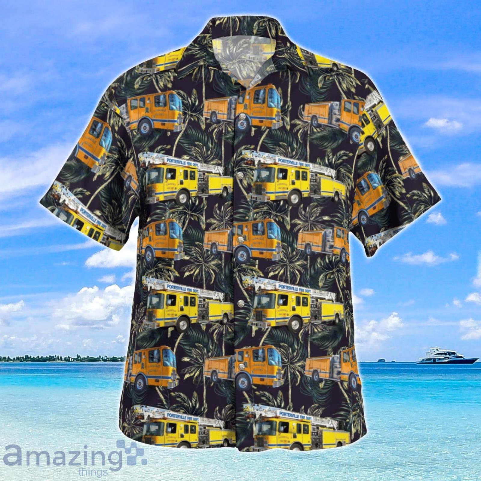 Porterville Fire Department California Fleet Summer Gift Hawaiian Shirt Product Photo 1