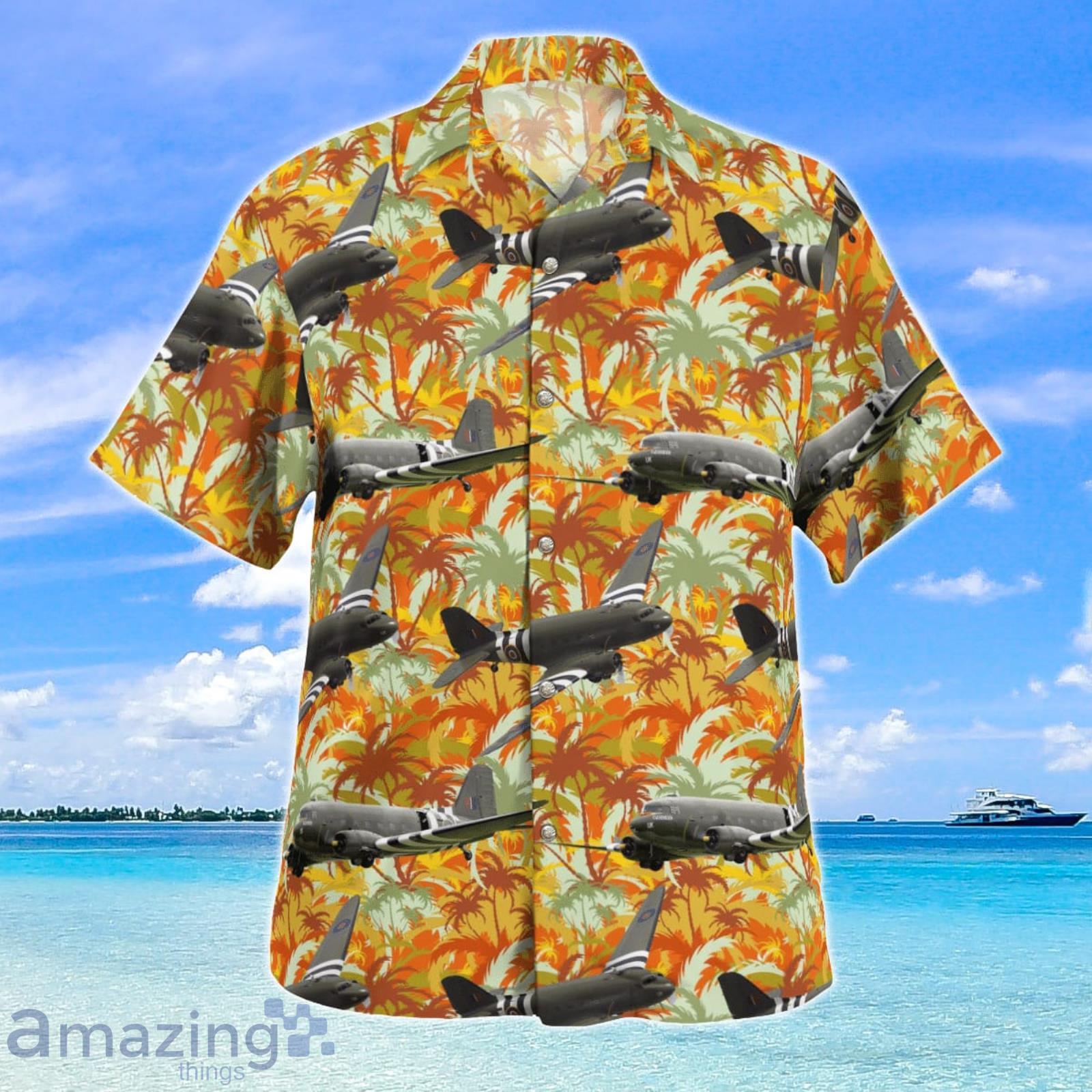 RAF Battle of Britain Memorial Flight Douglas C-47A Dakota 3 (DC-3) Summer Gift Hawaiian Shirt Product Photo 1