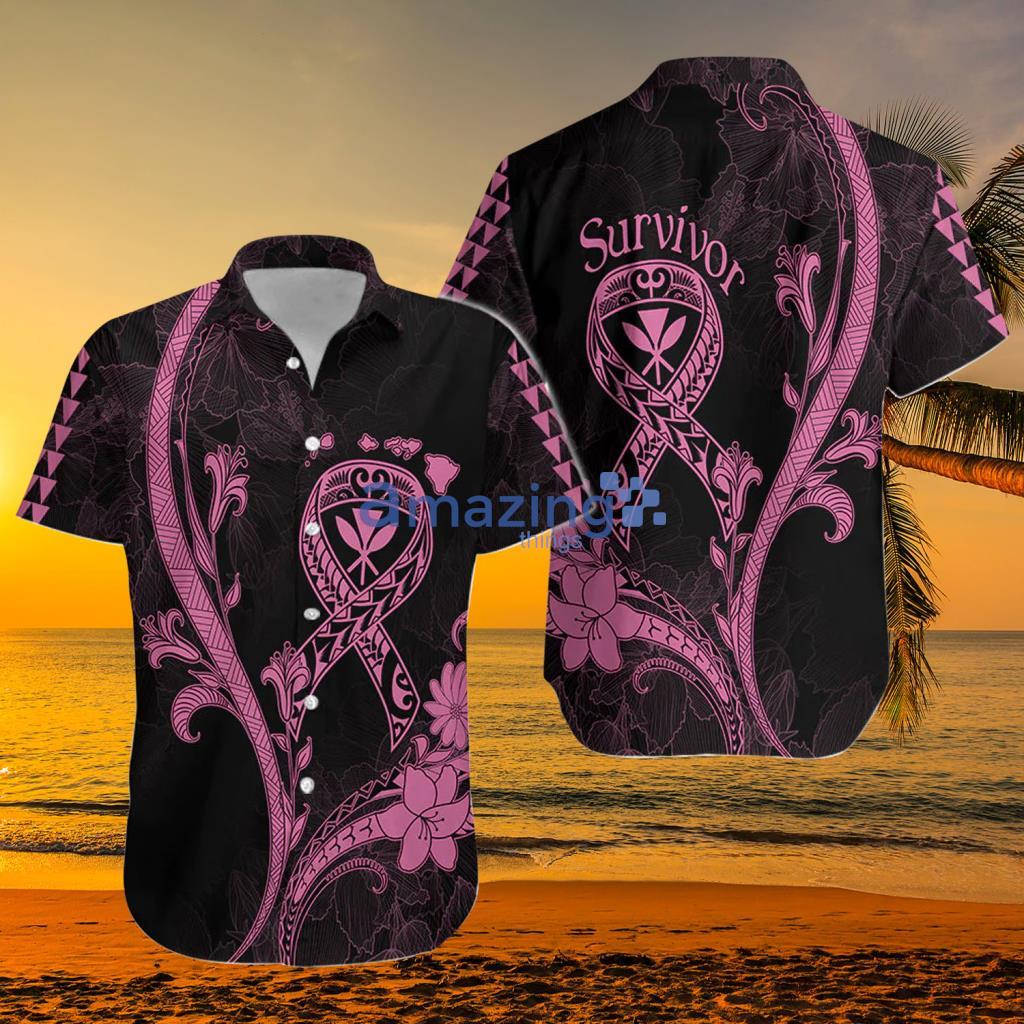 reast Cancer Survivor Mix Hibiscus Hawaiian Shirt - reast Cancer Survivor Mix Hibiscus Hawaiian Shirt