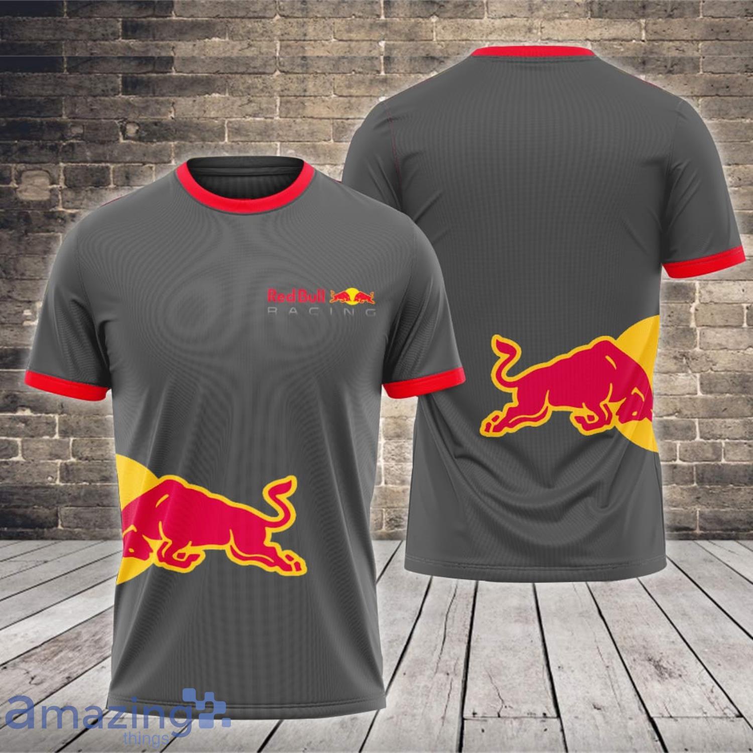 Red Bull Racing Gray All Over Print 3D T-Shirt Product Photo 1