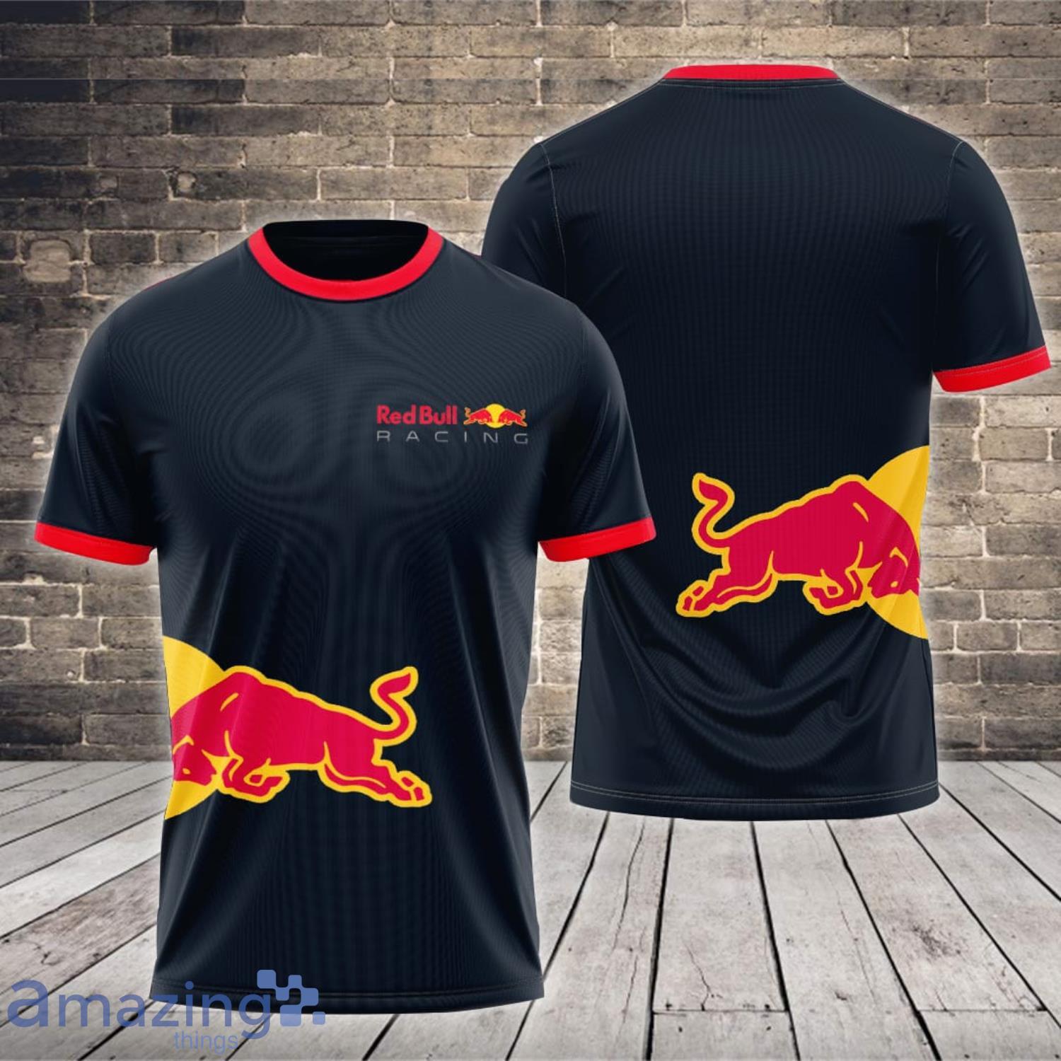 Red Bull Racing Navy All Over Print 3D T-Shirt Product Photo 1