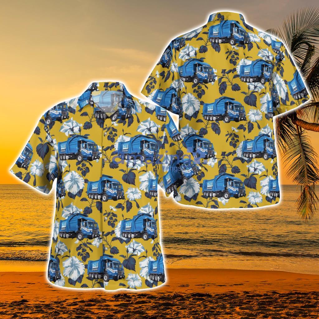 Republic Services Peterbilt Heil Front Loader Hawaiian Shirt - Republic Services Peterbilt 320 Heil Front Loader Hawaiian Shirt