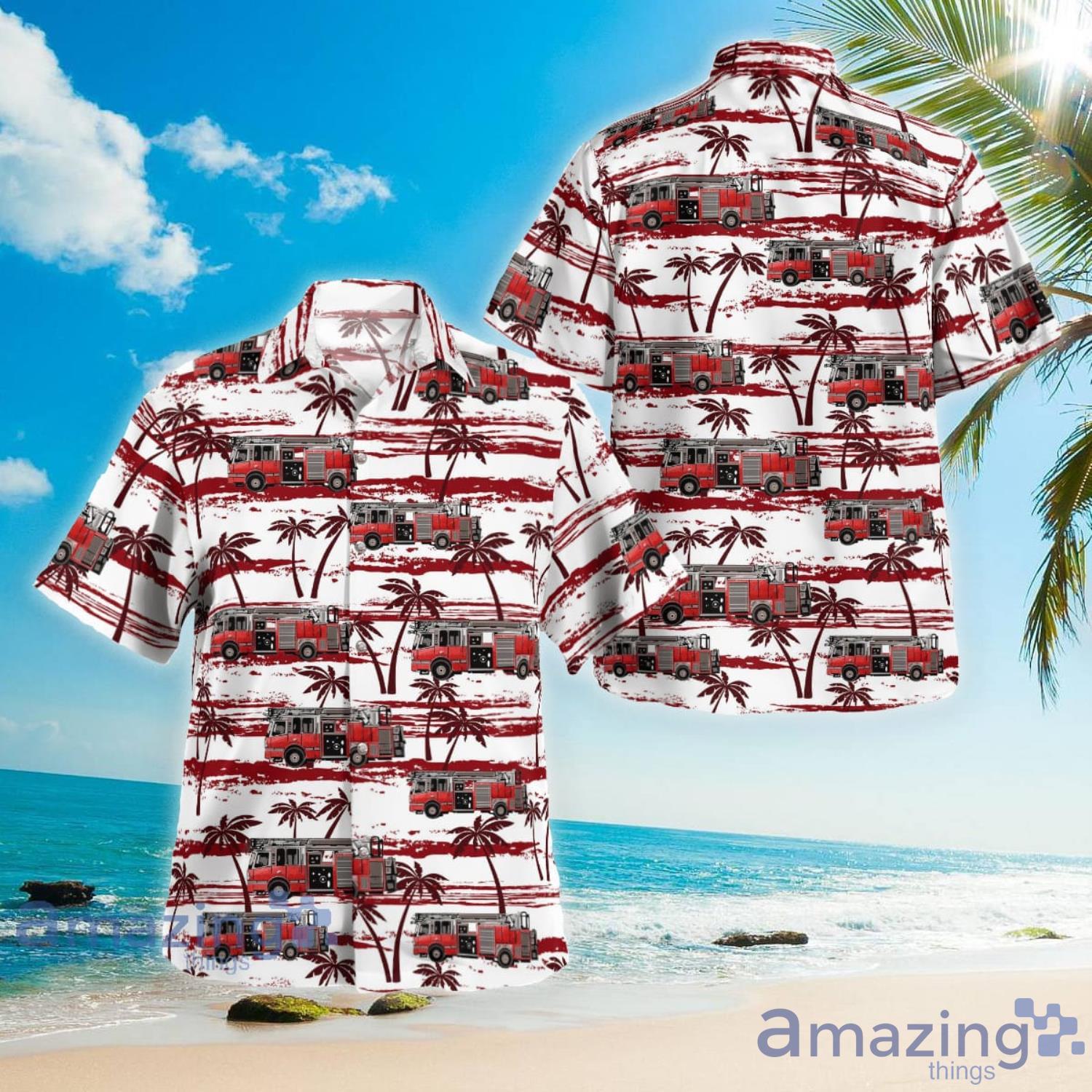 Request New Shirt Fire truck Coconut Hawaiian Shirt Aloha Summer Gift For Men And Women Product Photo 1