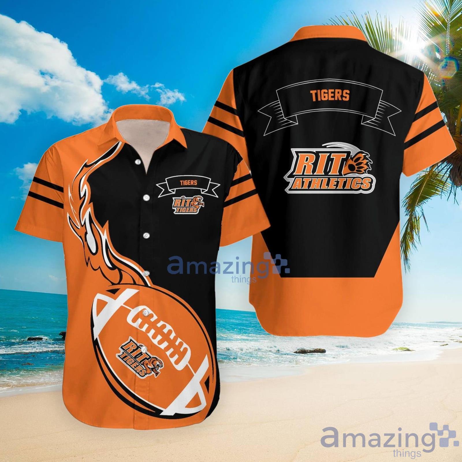 RIT Tigers 3D Hawaiian Shirt Flame Ball NCAA Summer Beach For Fans Gift -  Freedomdesign