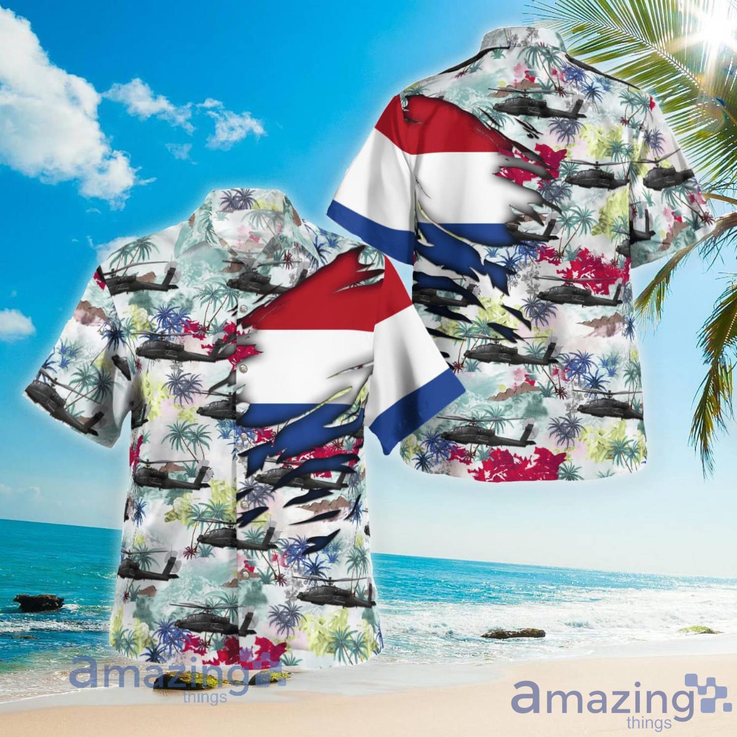 RNLAF Koninklijke Luchtmacht Boeing AH-64D Apache Longbow Aloha Summer Vacation Gift Hawaiian Shirt Product Photo 1 RNLAF Koninklijke Luchtmacht Boeing AH-64D Apache Longbow Aloha Summer Vacation Gift Hawaiian Shirt Product Photo 1