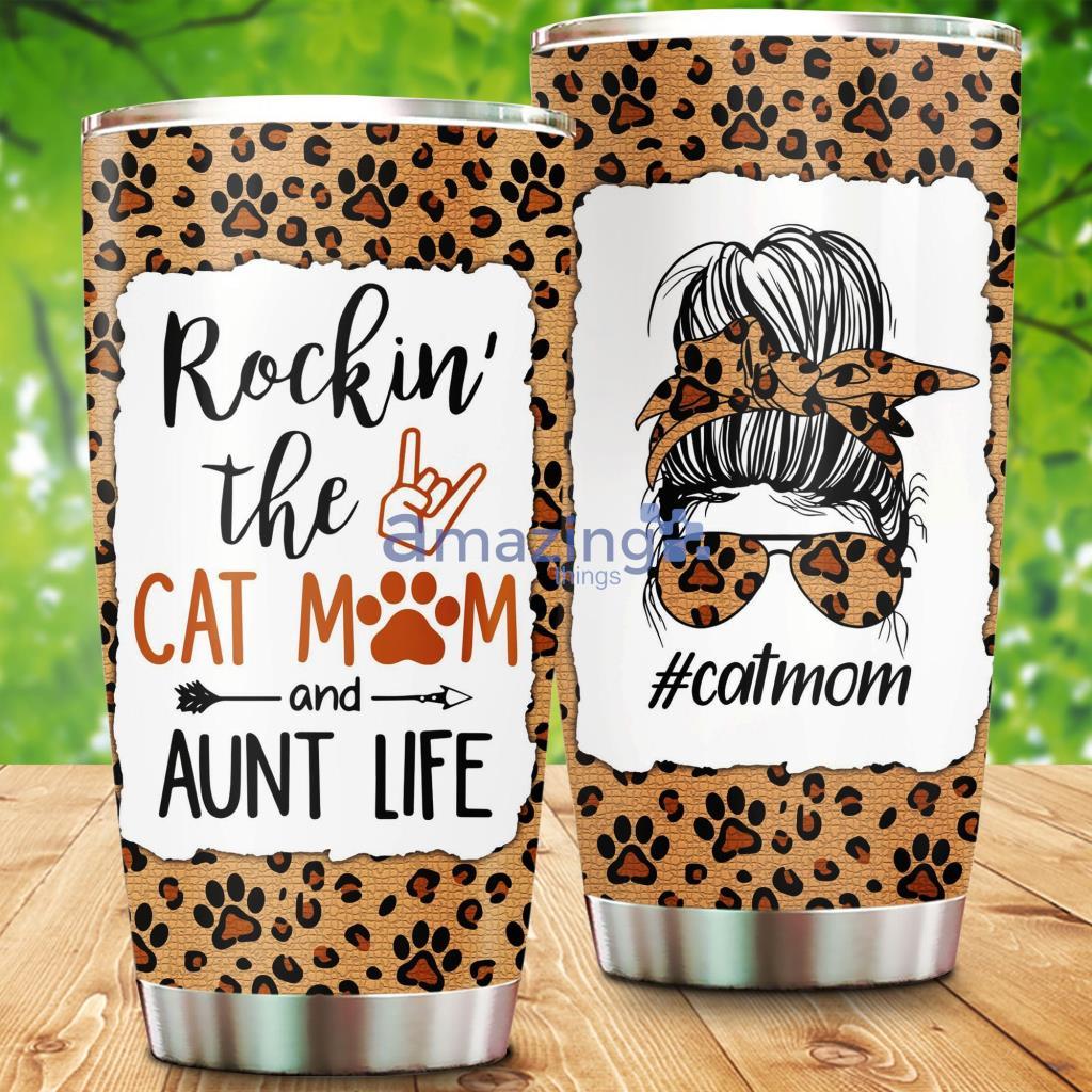 Mom Life Tumbler, Leopard Mom Cup, Leopard Skinny Tumbler, Mom Life 20oz  Tumbler