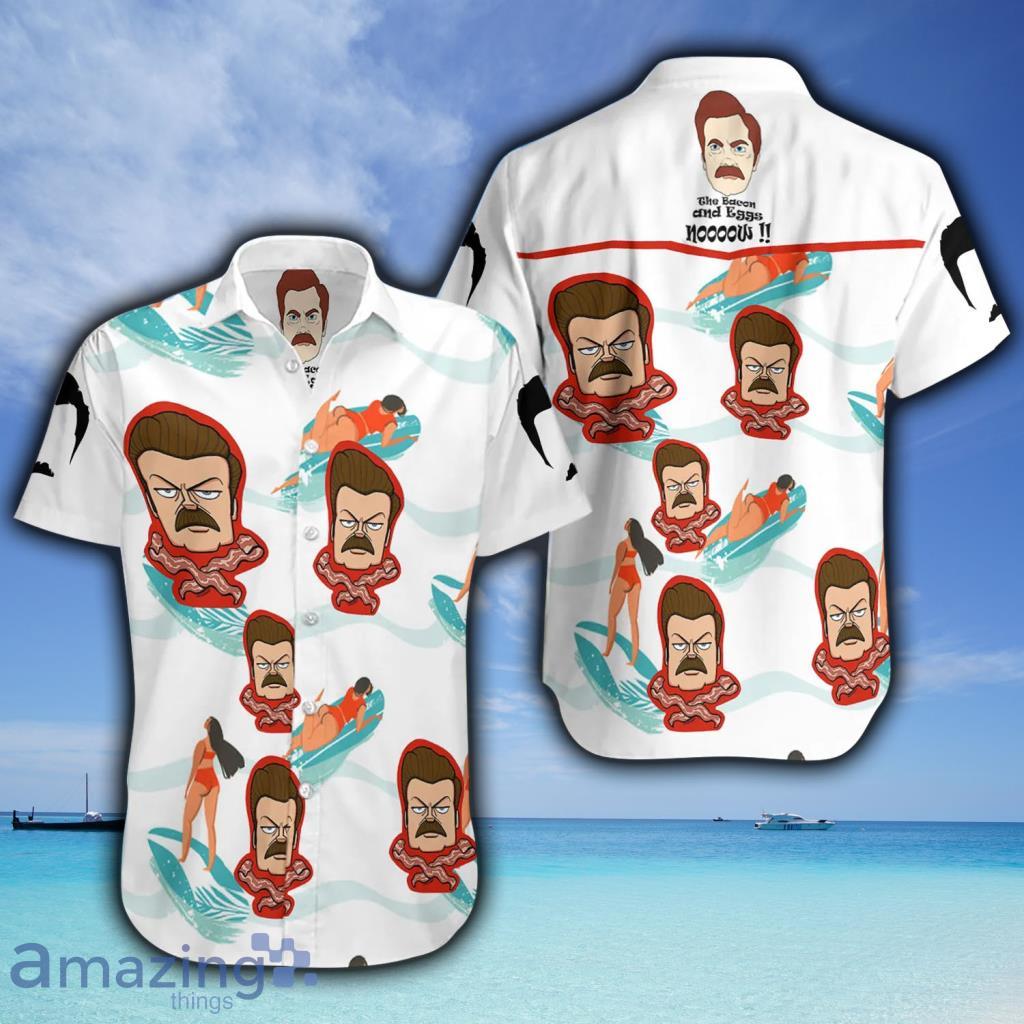 Ron Swanson Tropical Hawaiian Shirt For Men And Women - Ron Swanson Tropical Hawaiian Shirt For Men And Women
