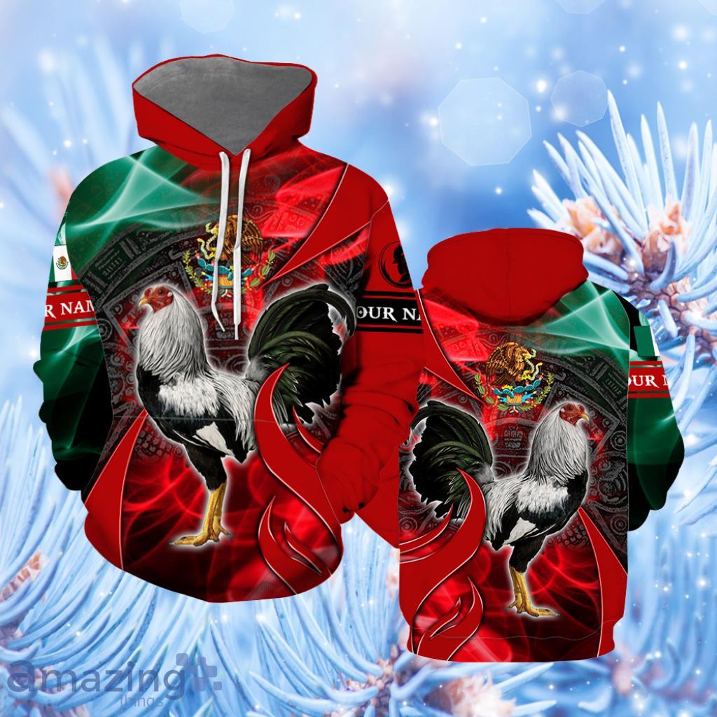 Rooster Mexico Custom Name Hoodie 3D All Over Print - Rooster Mexico Custom Name Hoodie All Over Print  For Men & Women  CN6302