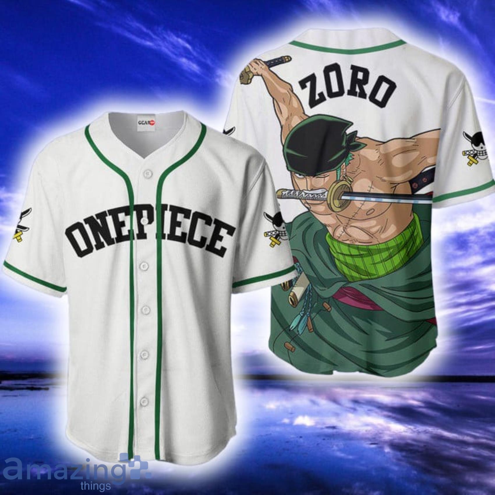 Roronoa Zoro One Piece Movies Full Print Baseball Jersey Shirt Product Photo 1