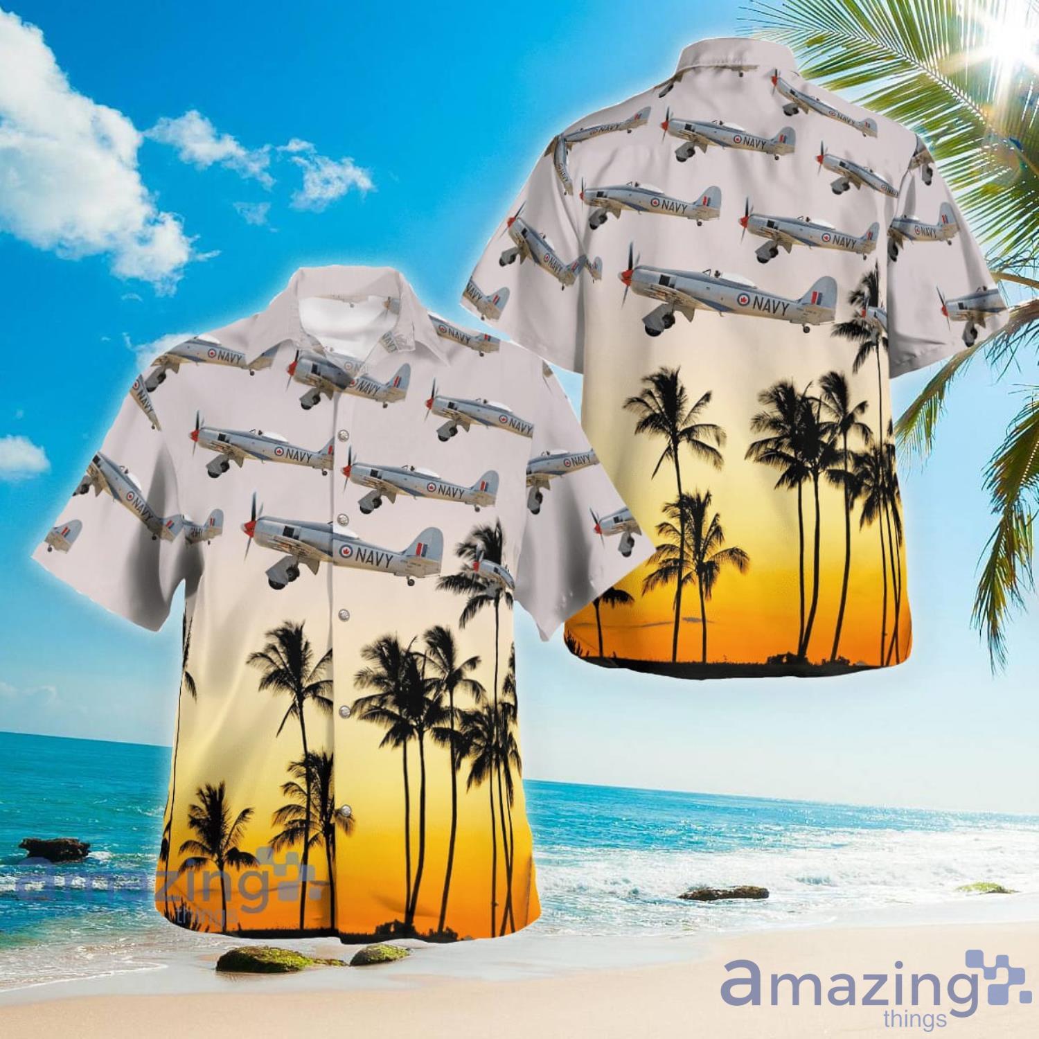 Royal Canadian Navy Hawker Sea Fury Hawaiian Shirt Aloha Summer Gift For Men And Women Product Photo 1
