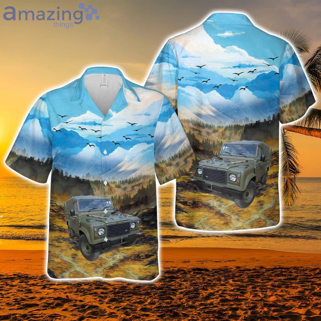 Royal Marines Land Rover Wolf Utility Vehicle Hawaiian Shirt - KAHH0506BC07 Royal Marines Land Rover Wolf Utility Vehicle Hawaiian Shirt