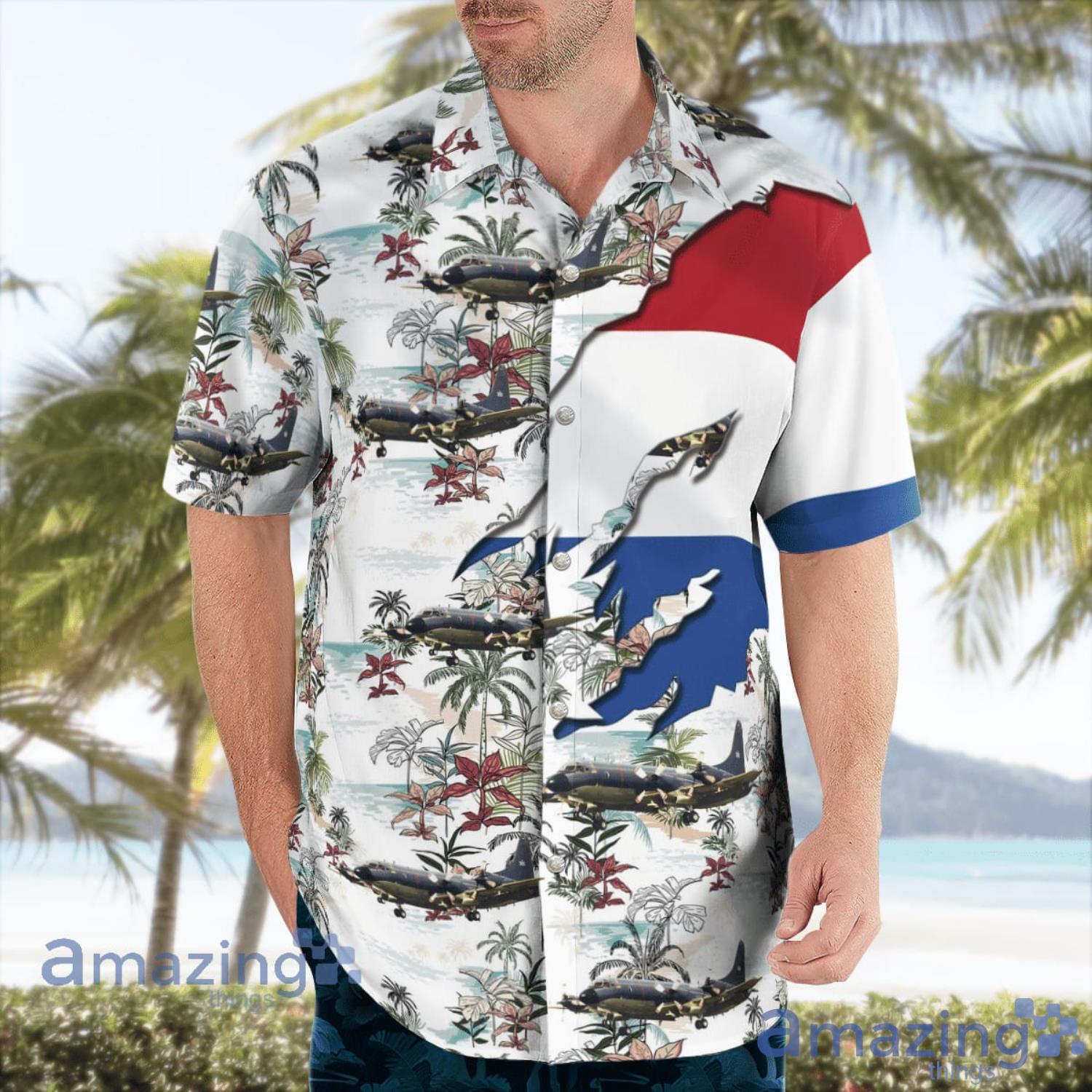 Royal Netherlands Navy Lockheed P 3C Orion Aloha Summer Gift Hawaiian Shirt image Royal Netherlands Navy Lockheed P-3C Orion Aloha Summer Gift Hawaiian Shirt Product Photo 3