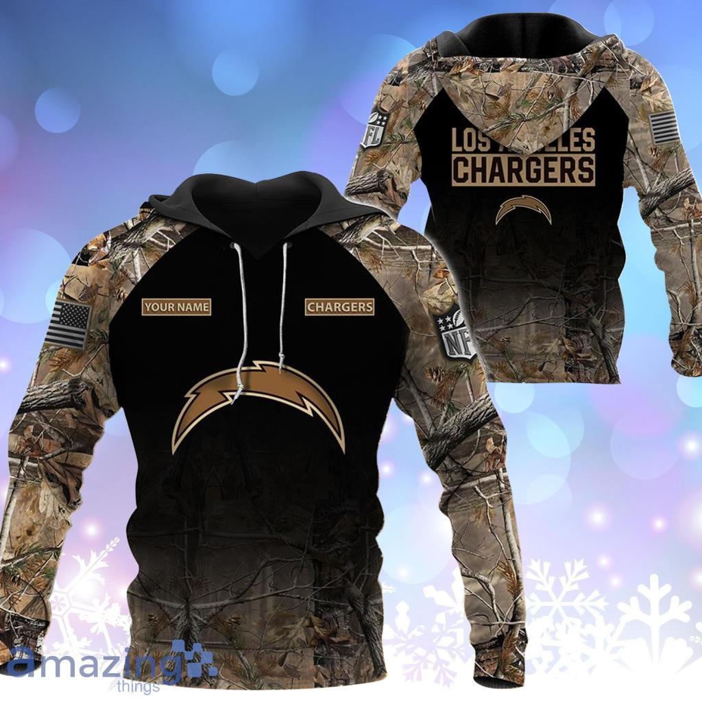 San Diego Chargers NFL Personalized Your Name Hunting Hoodie 3D All Over Print - San Diego Chargers NFL Personalized Your Name Hunting Hoodie 3D All Over Print