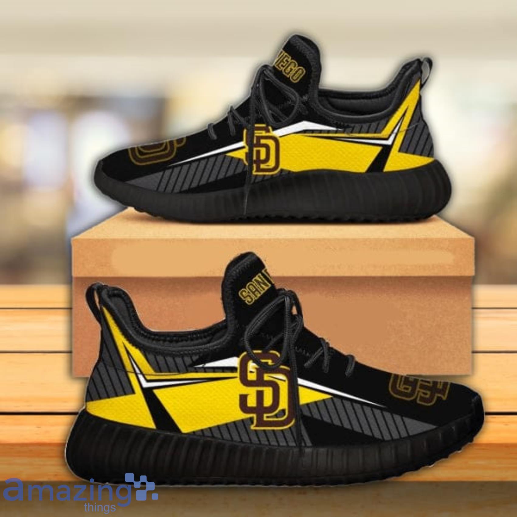 MLB San Diego Padres Yellow Blue Reze Sneakers