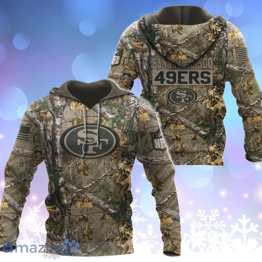 San Francisco 49ers NFL Hunting Camo Hoodie 3D For Fans - San Francisco 49ers NFL Hunting Camo Hoodie 3D For Fans
