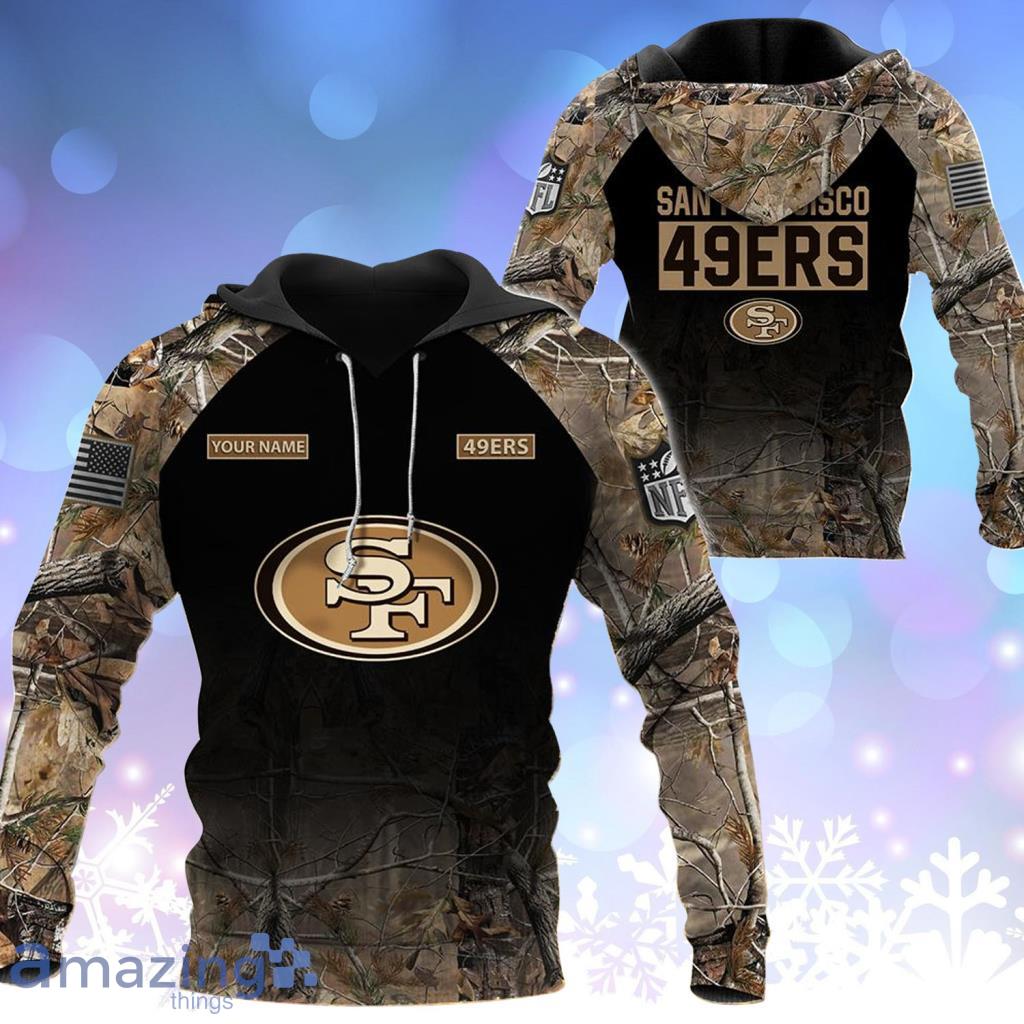 San Francisco 49ers NFL Personalized Your Name Hunting Hoodie 3D All Over Print - San Francisco 49ers NFL Personalized Your Name Hunting Hoodie 3D All Over Print