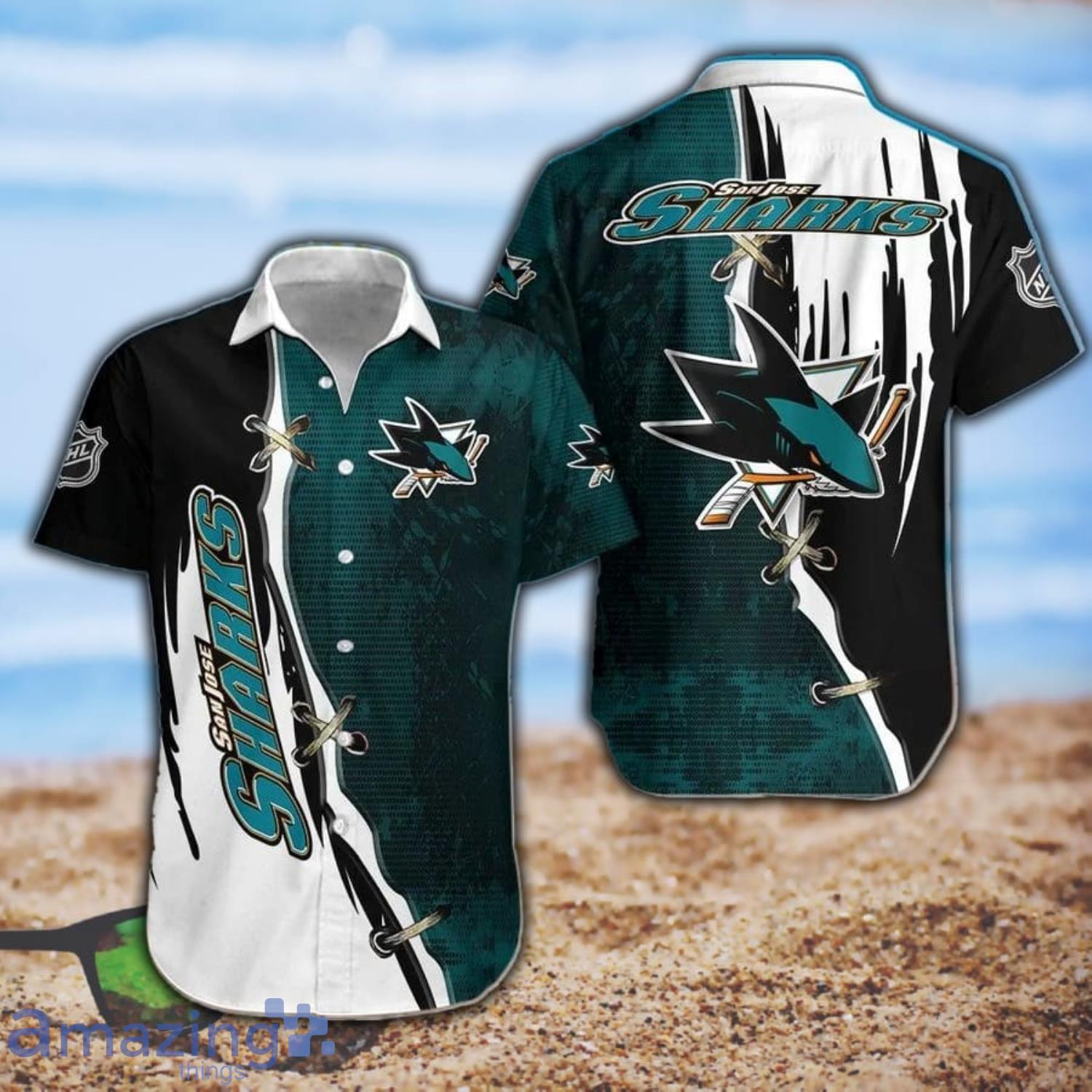 San Jose Sharks Hawaiian Shhirt Gift For Fans Product Photo 1