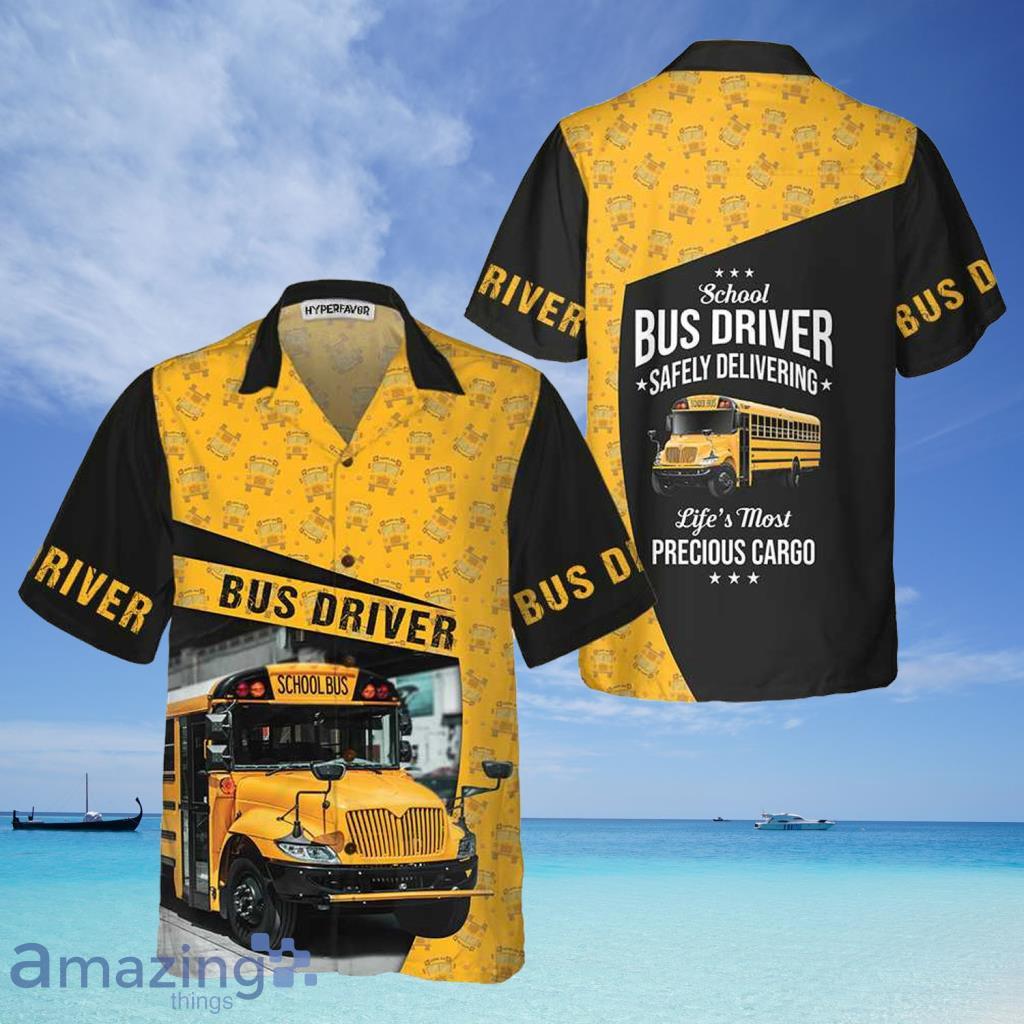 School Bus Driver Safely Delivering Hawaiian Shirt - School Bus Driver Safely Delivering Hawaiian Shirt School Bus Driver Safely Delivering Hawaiian Shirt - School Bus Driver Safely Delivering Hawaiian Shirt