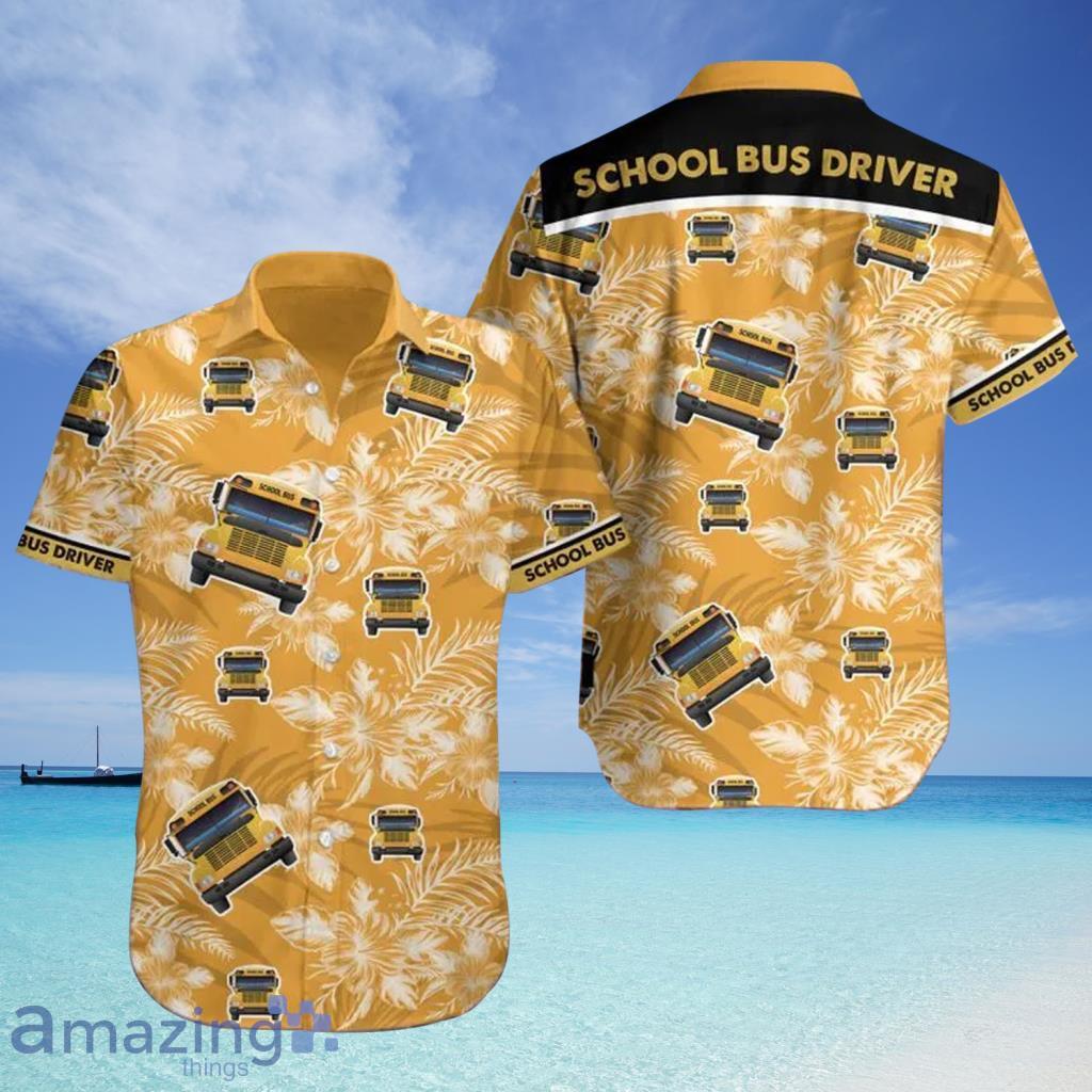 School Bus Driver Summer Tropical Hawaiian Shirt - School Bus Driver Summer Tropical Hawaiian Shirt