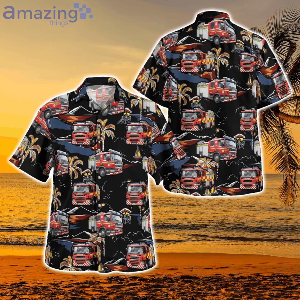 Scotland, Scottish Fire and Rescue Service Hawaiian Shirt - DLTD0404BG01 Scotland, Scottish Fire and Rescue Service Hawaiian Shirt