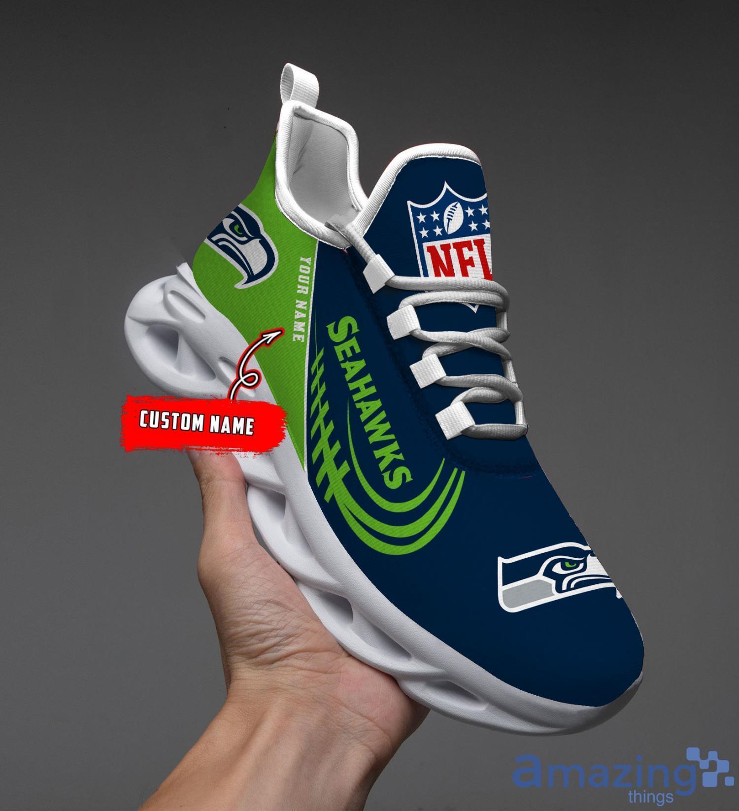 Seattle Seahawks Fans Gift Custom Name Max Soul Shoes Sneakers Product Photo 1