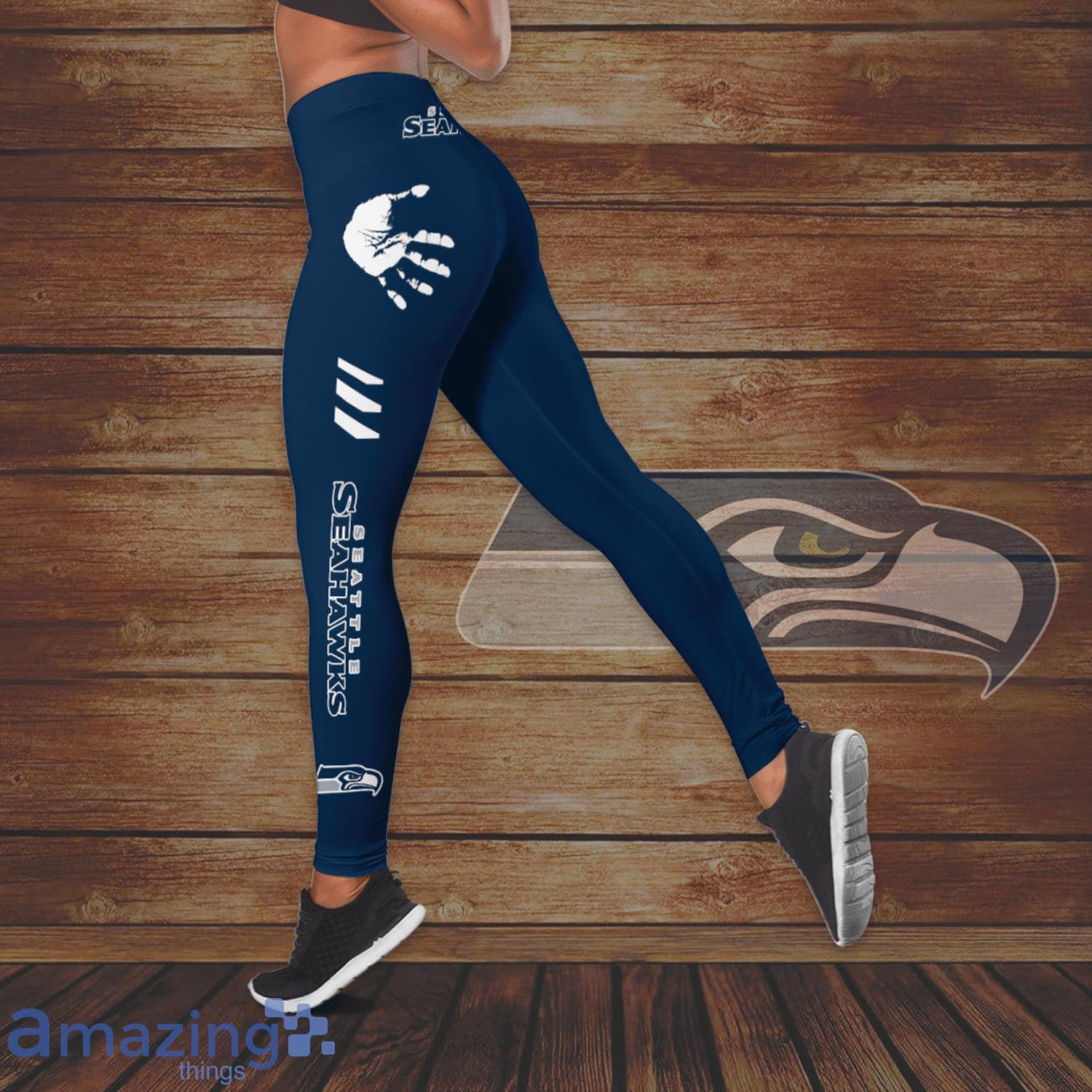 Seattle Seahawks High Waisted Leggings and Tank Top - Reallgraphics