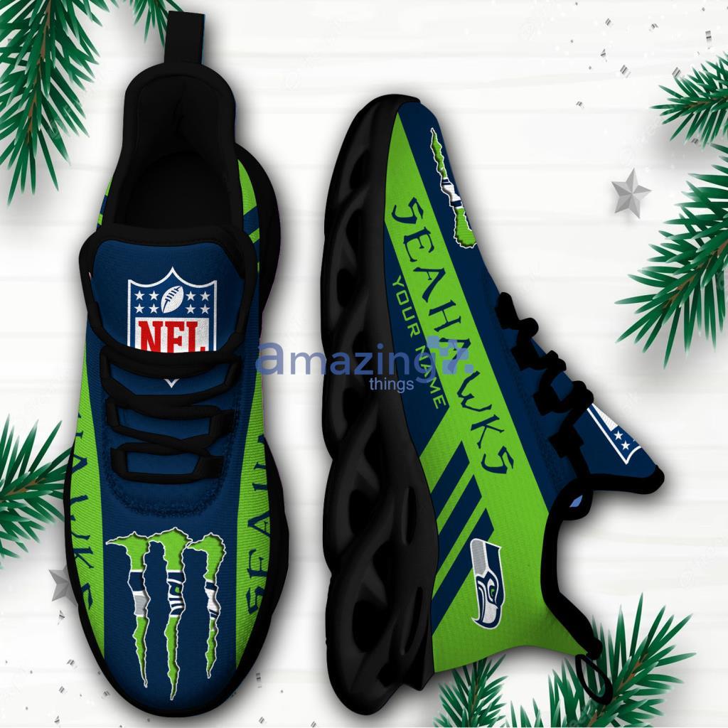 Seattle Seahawks NFL Custom Name Football Max Soul Shoes - Seattle Seahawks NFL Custom Name Football Max Soul Shoes