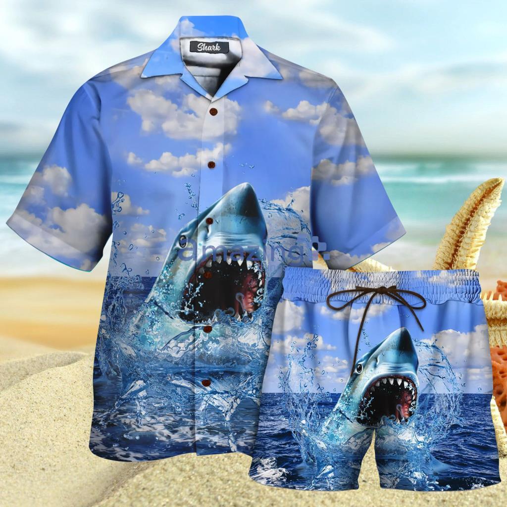 Blue Sharks Hawaiian Shirt