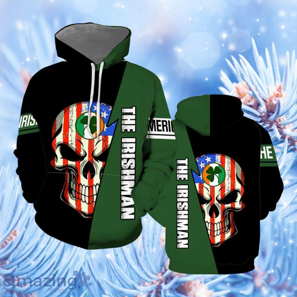 Skull Irish St. Patrick's Day Hoodie 3D All Over Print - Skull Irish St. Patrick's Day Hoodie Over Print  For Men & Women  HT5692
