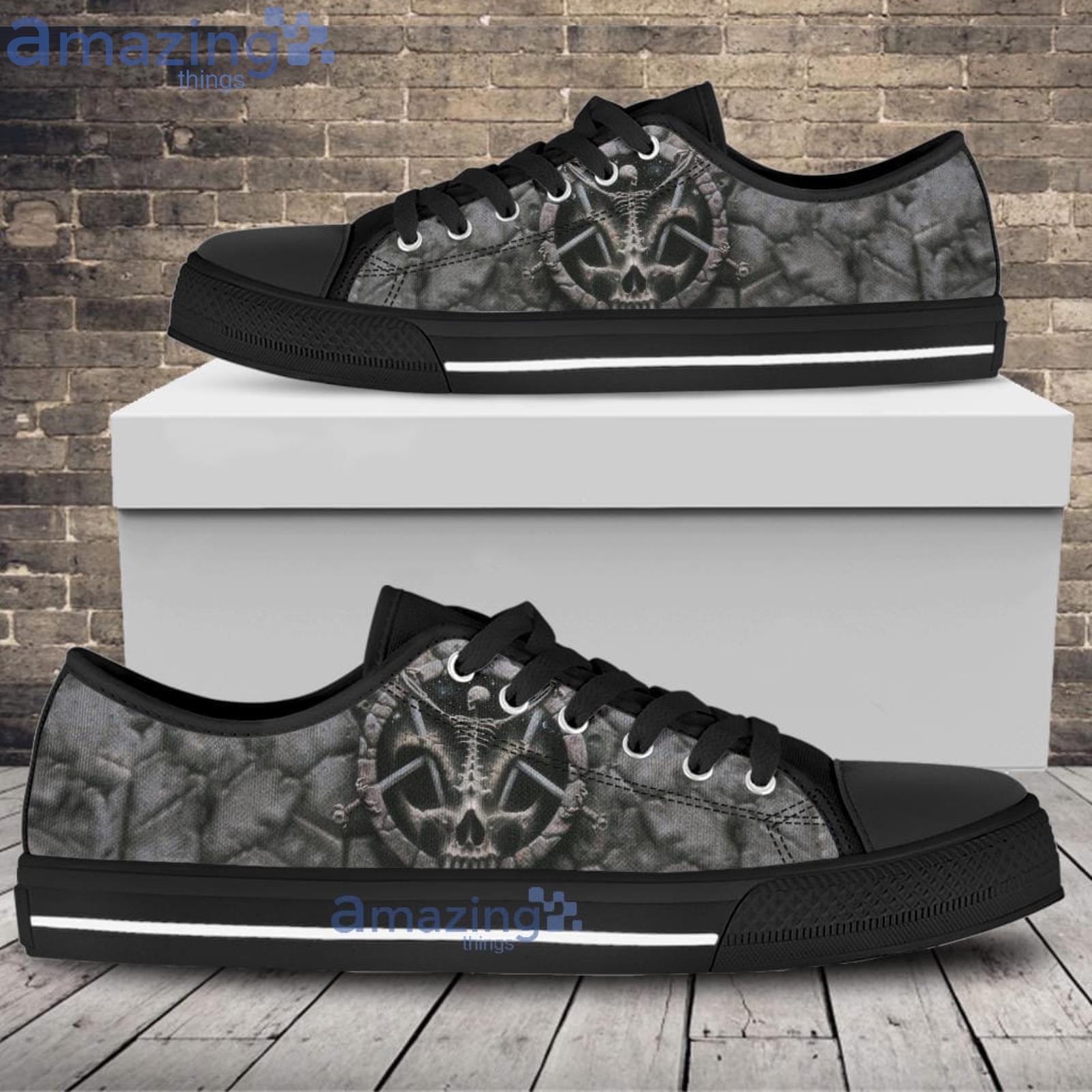 Slayer Black Low Top Shoes Gift Slayer Gift Product Photo 1