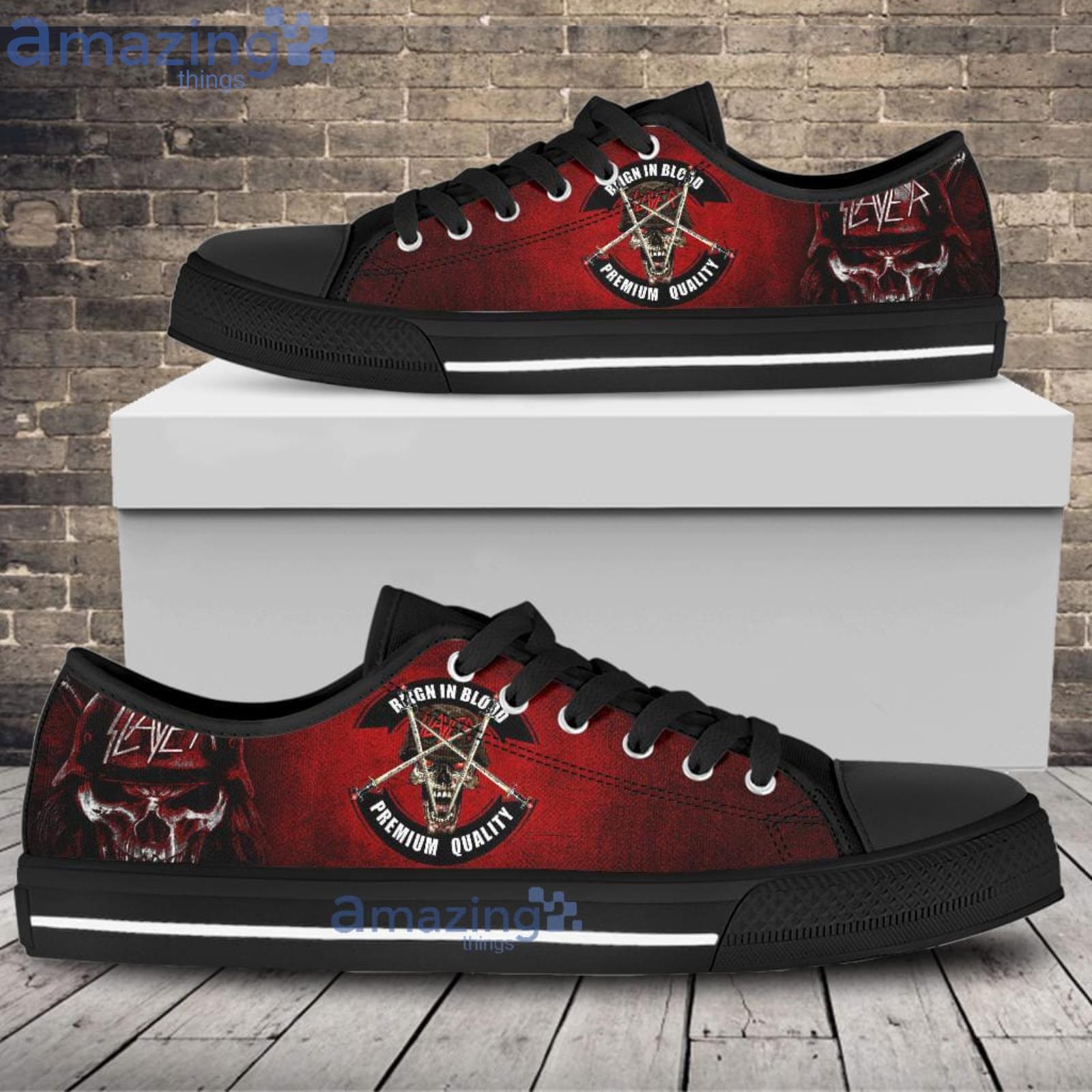Slayer Skull Low Top Shoes Gift Slayer Gift Product Photo 1