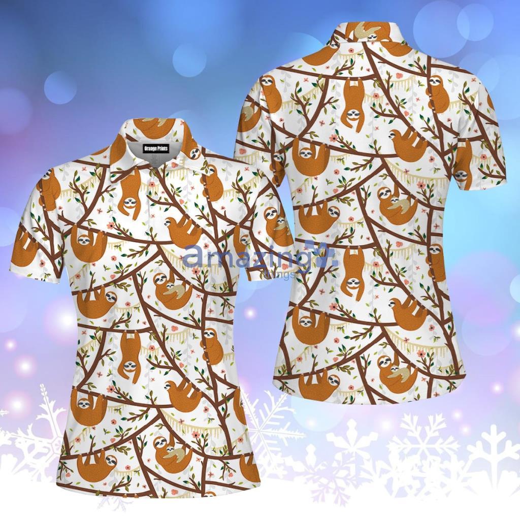 Sloth Mom And Baby Sloth Polo Shirt  For Women - Sloth Mom And Baby Sloth Polo Shirt  For Women  PO5385