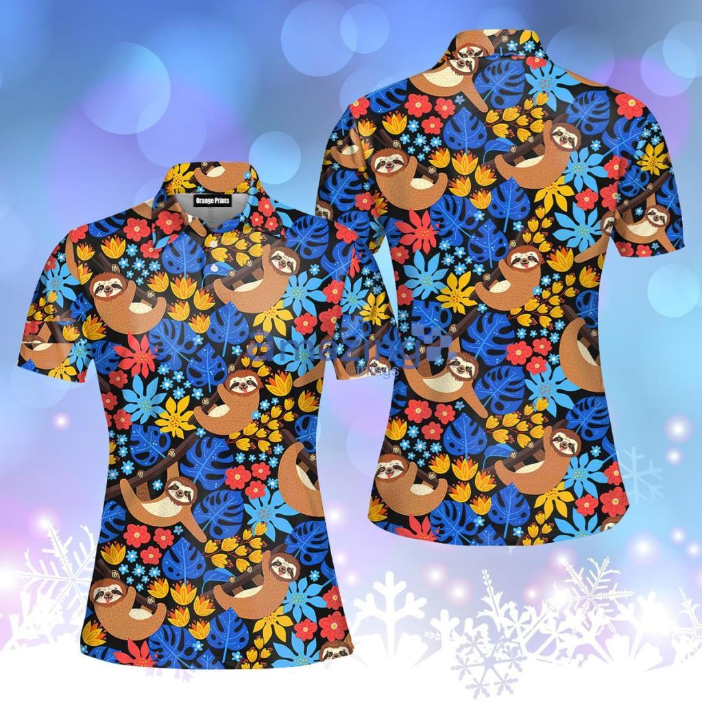 Sloth On The Branch Polo Shirt  For Women - Sloth On The Branch Polo Shirt  For Women  PO5508