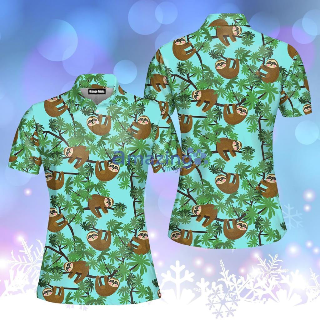 Sloths Jungle Polo Shirt  For Women - Sloths Jungle Polo Shirt  For Women  PO5507