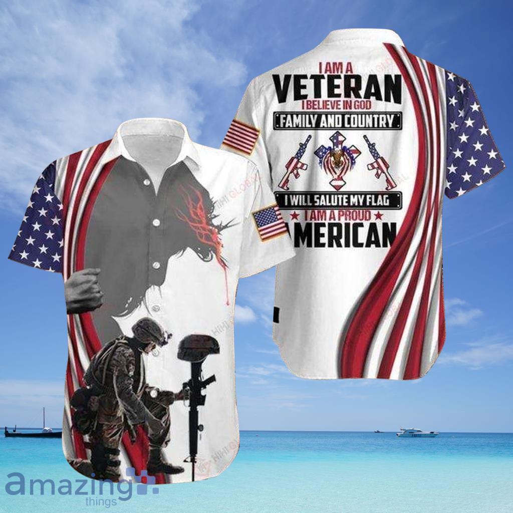 Soldier I Am A Us Veteran I Believe In God Family And Country Tropical Hawaiian Shirt For Men And Women - Soldier I Am A Us Veteran I Believe In God Family And Country Tropical Hawaiian Shirt For Men And Women