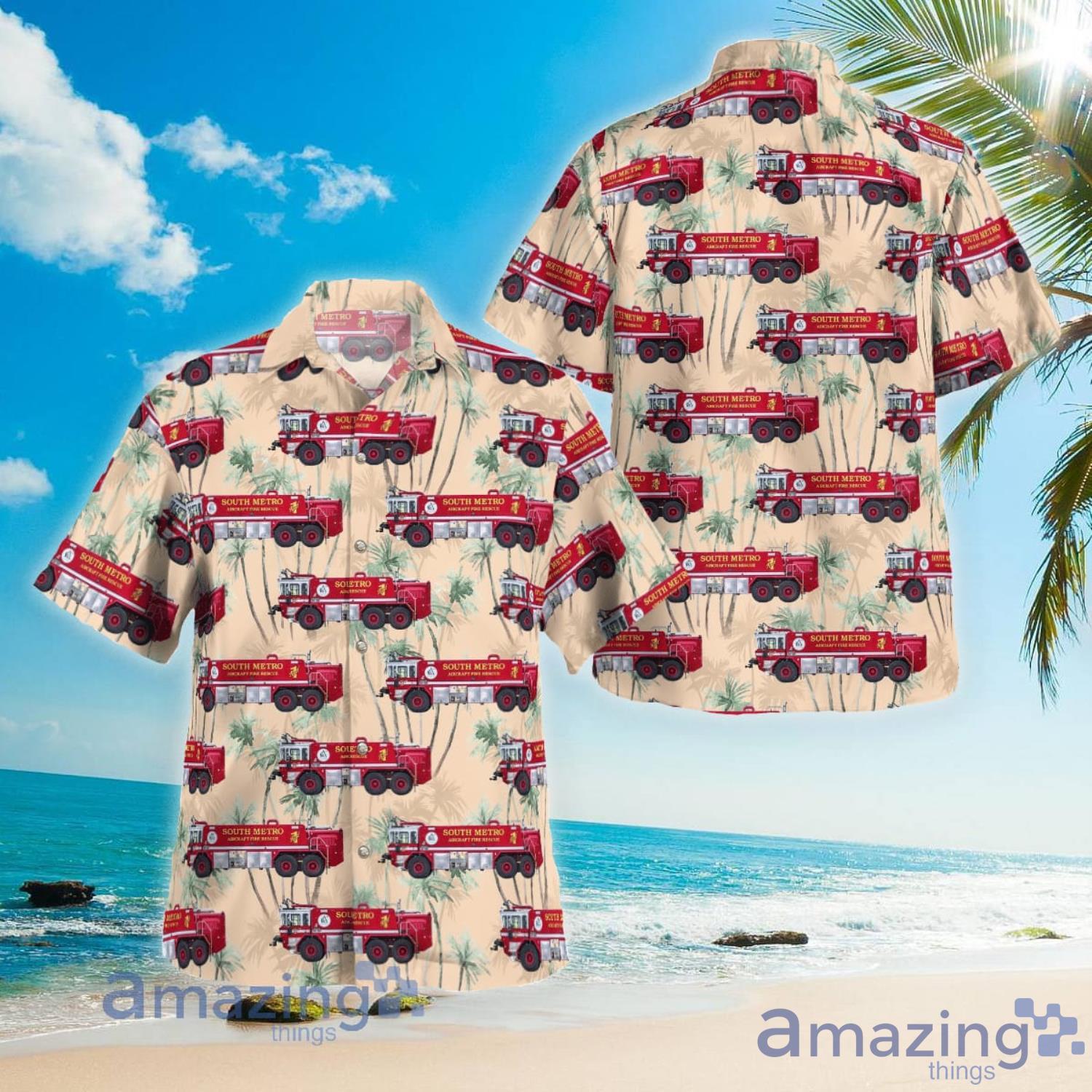 South Metro Fire Rescue Colorado Aloha Summer Vacation Gift Hawaiian Shirt Product Photo 1