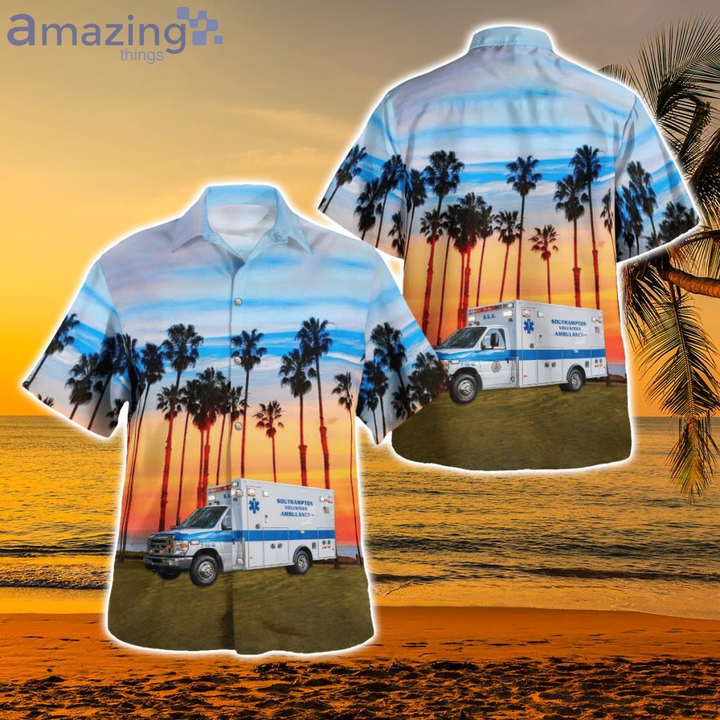 Southampton Volunteer Ambulance North Sea, New York Hawaiian Shirt - KAHH2004BG10 Southampton Volunteer Ambulance North Sea, New York Hawaiian Shirt