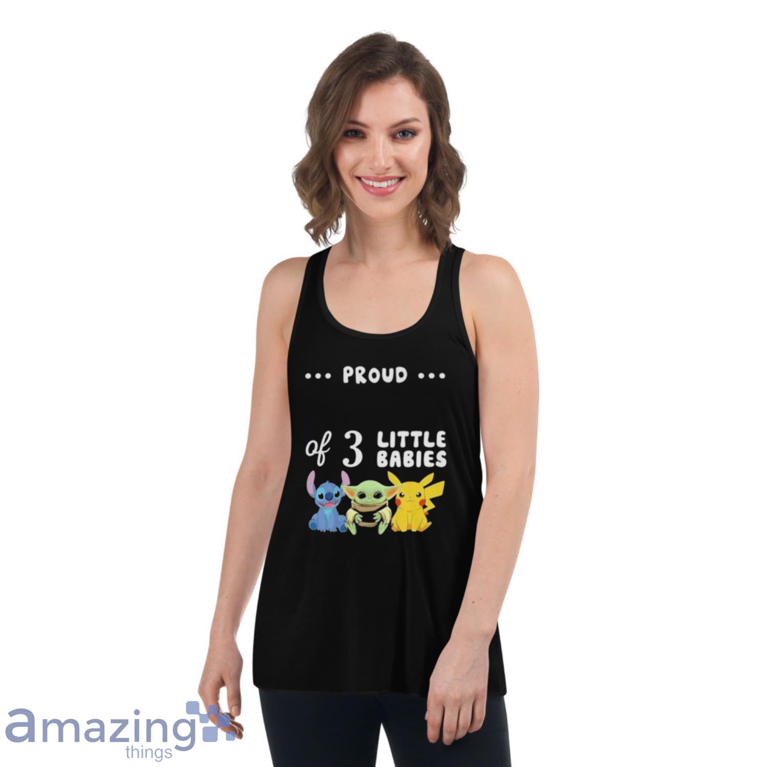 Stitch & Baby Yoda And Pikachu Proud Of 3 Little Babies Shirt image Stitch & Baby Yoda And Pikachu Proud Of 3 Little Babies Shirt