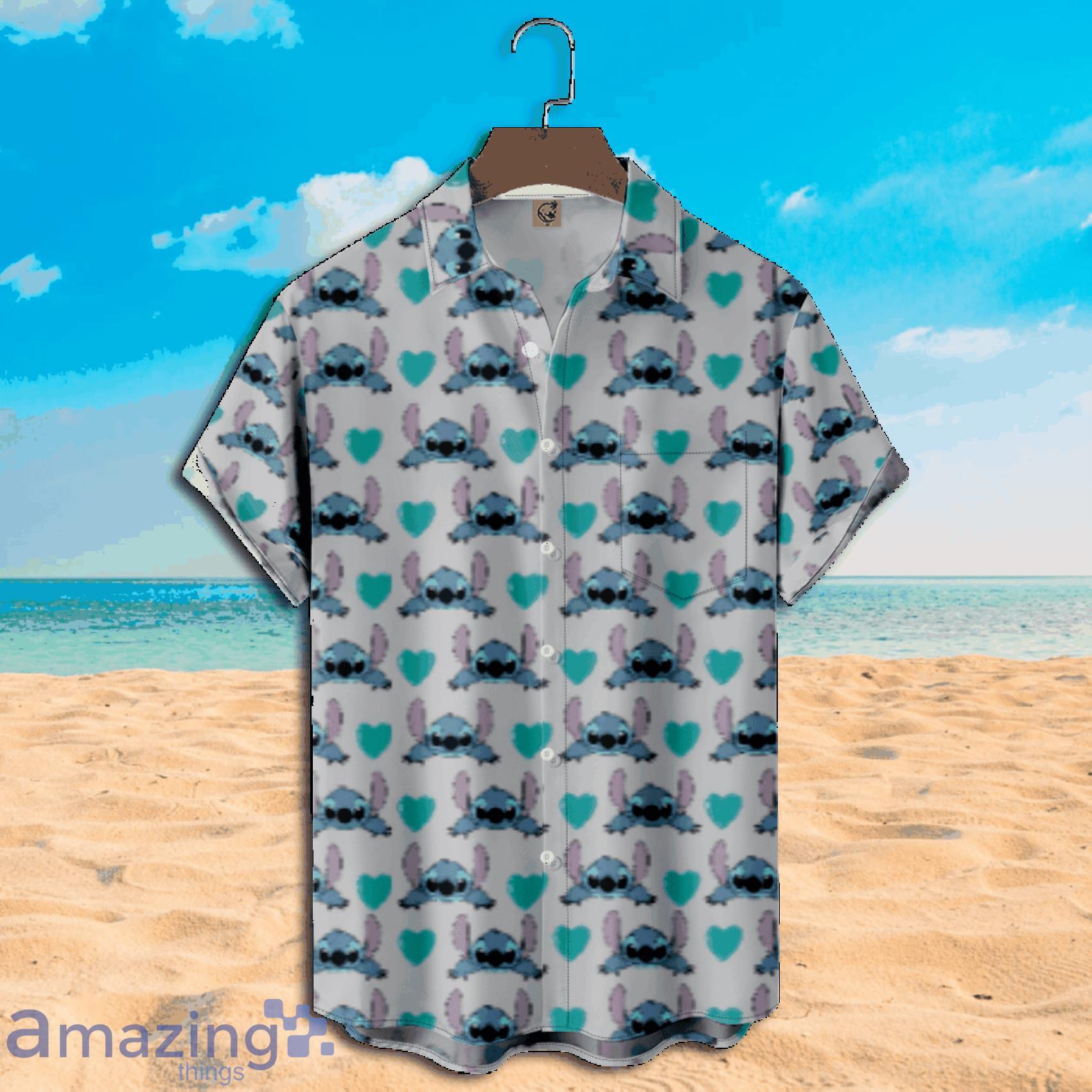 Stitch Cartoon PAttern Short Sleeve Hawaiian Shirt image Stitch Cartoon PAttern Short Sleeve Hawaiian Shirt Product Photo 3