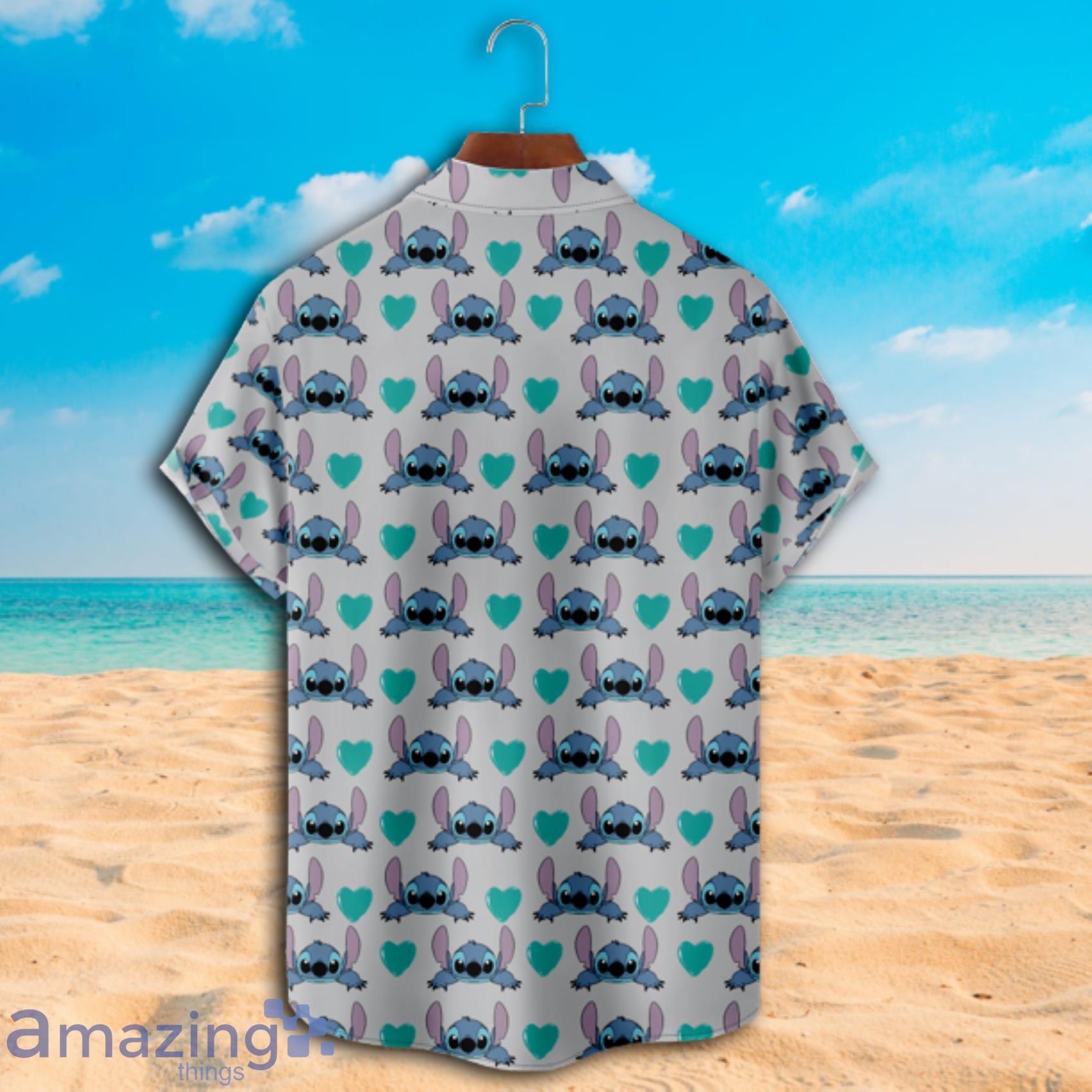 Stitch Cartoon PAttern Short Sleeve Hawaiian Shirt Product Photo 1