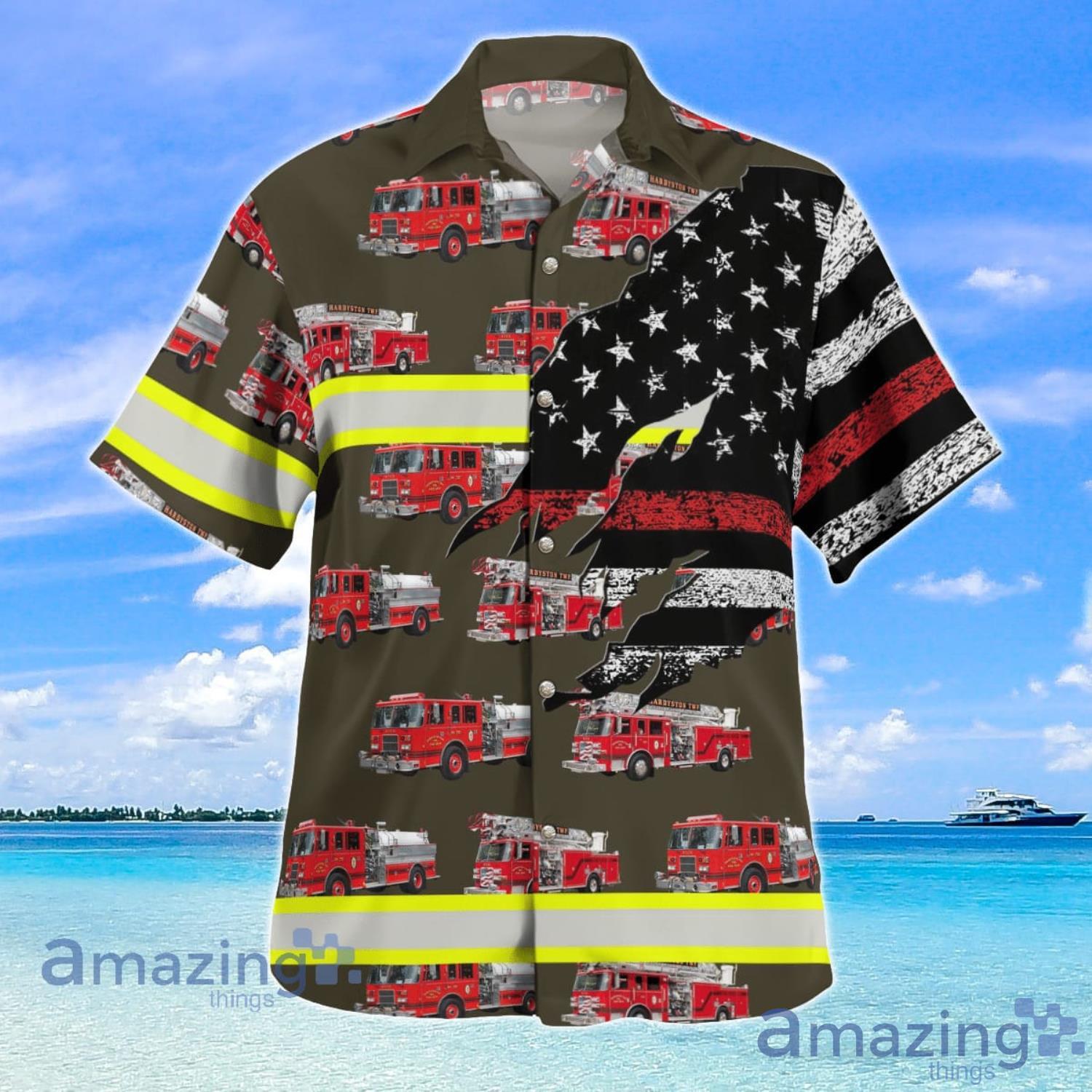 Stockholm New Jersey Hardyston Township Fire Department Aloha Summer Gift Hawaiian Shirt image Stockholm New Jersey Hardyston Township Fire Department Aloha Summer Gift Hawaiian Shirt Product Photo 2