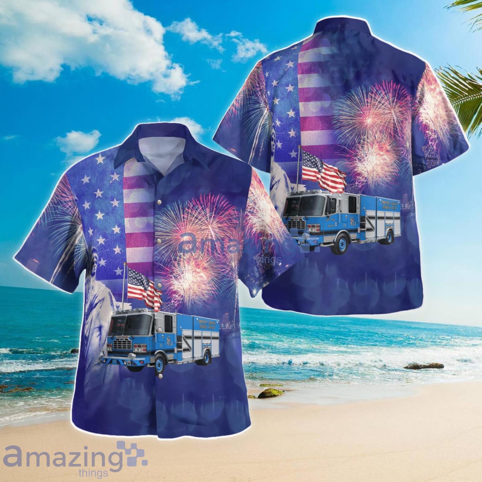 Storey County Fire Department 4th Of July Virginia City Nevada Summer Gift Hawaiian Shirt Product Photo 1