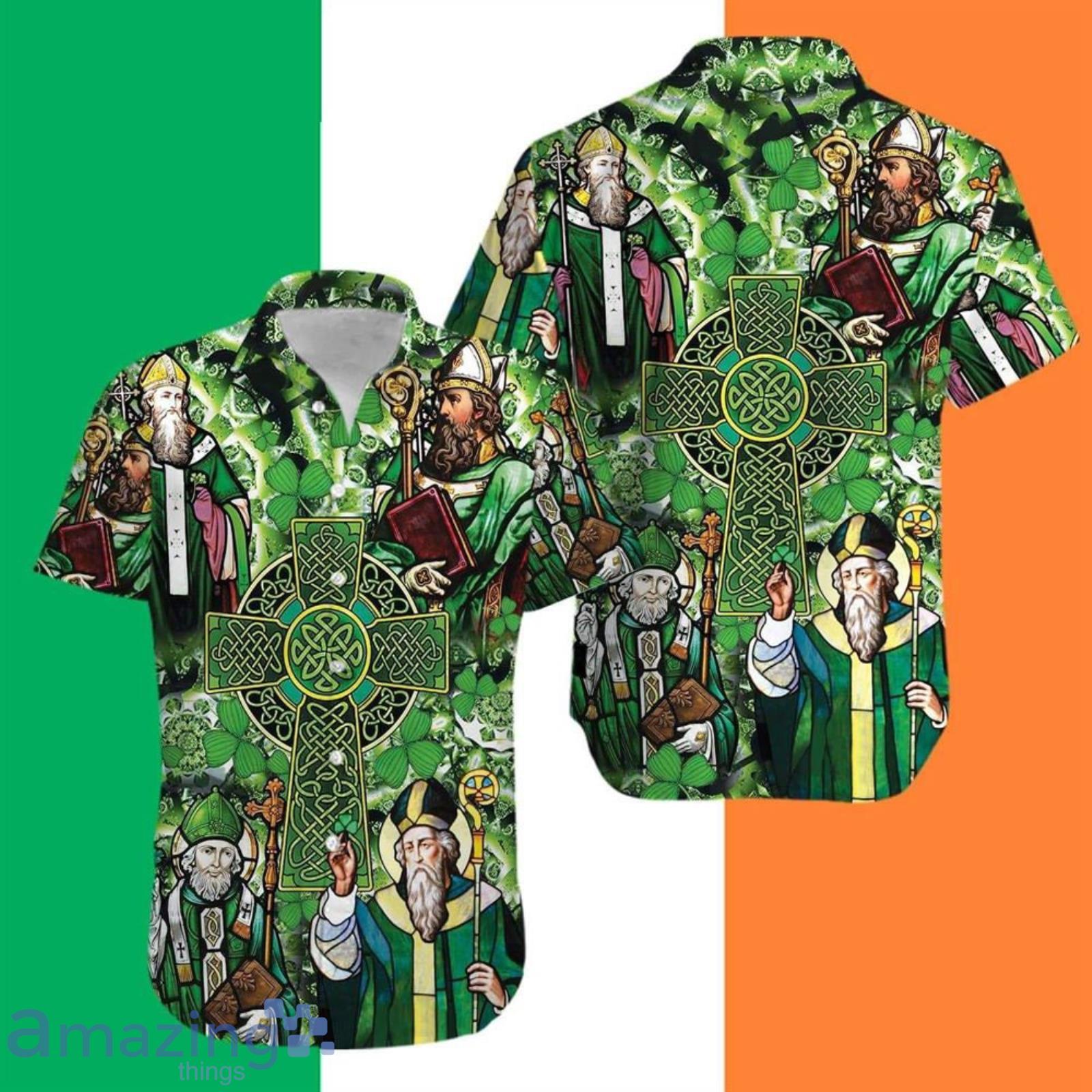St.Patrick's Day  Shamrock Hawaiian Shirt For Men And Women Product Photo 1